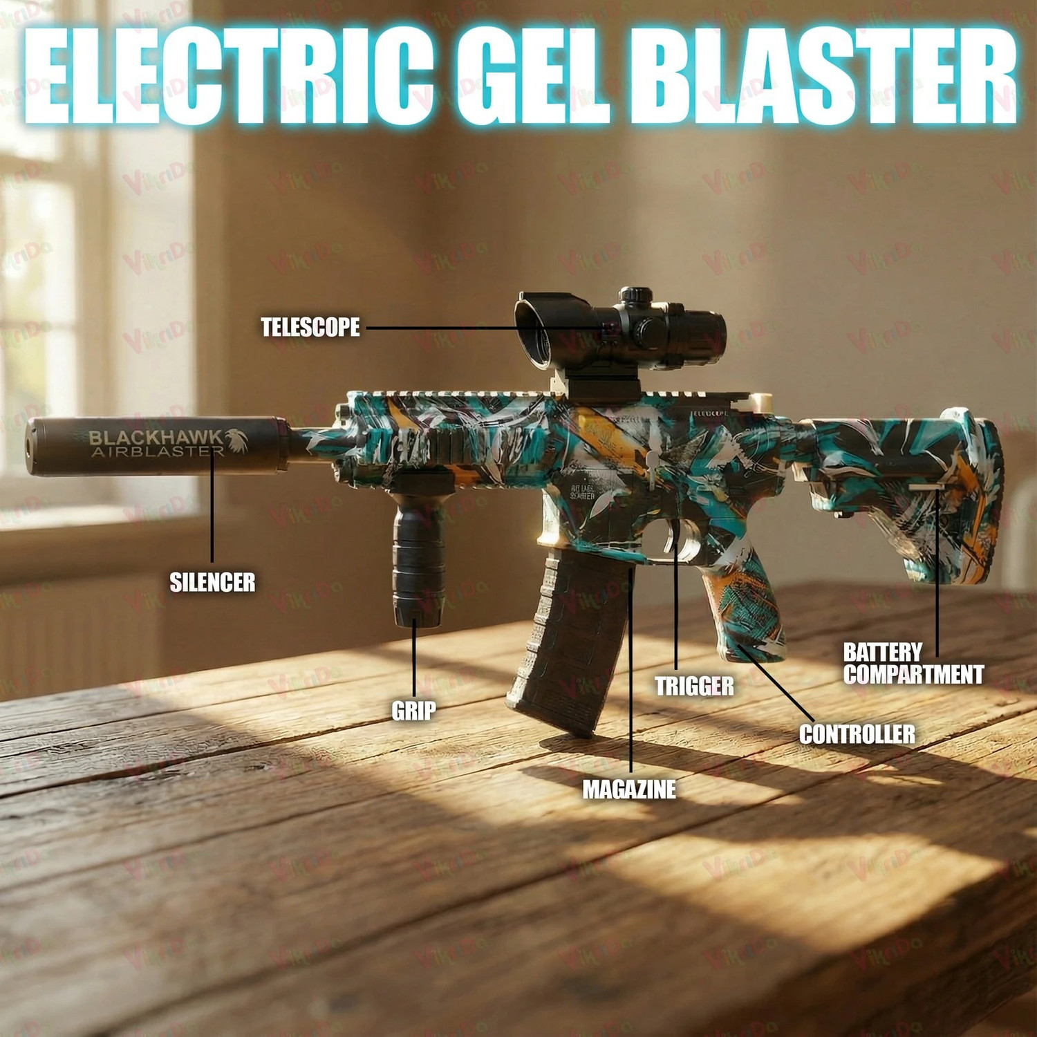 Image of MY BABY LOVE A PERFECT CARE M416 Blaster Gun with 2500-Gel Balls Dual Mode Battery Gun for Adults Water Gun Guns & Darts