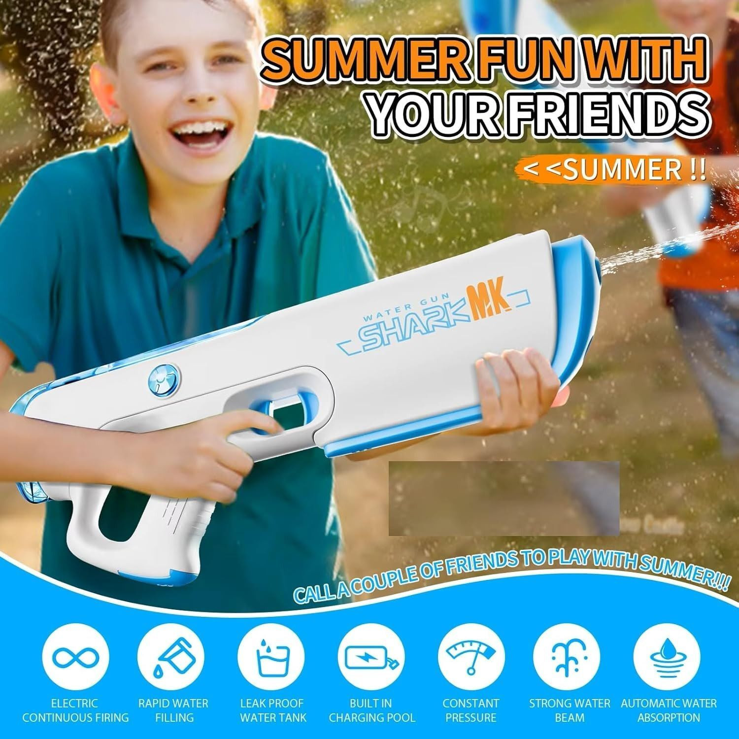 Image of Zuuluzrs Electric Water Gun for Kids Super Game Water Pressure Guns Water Gun