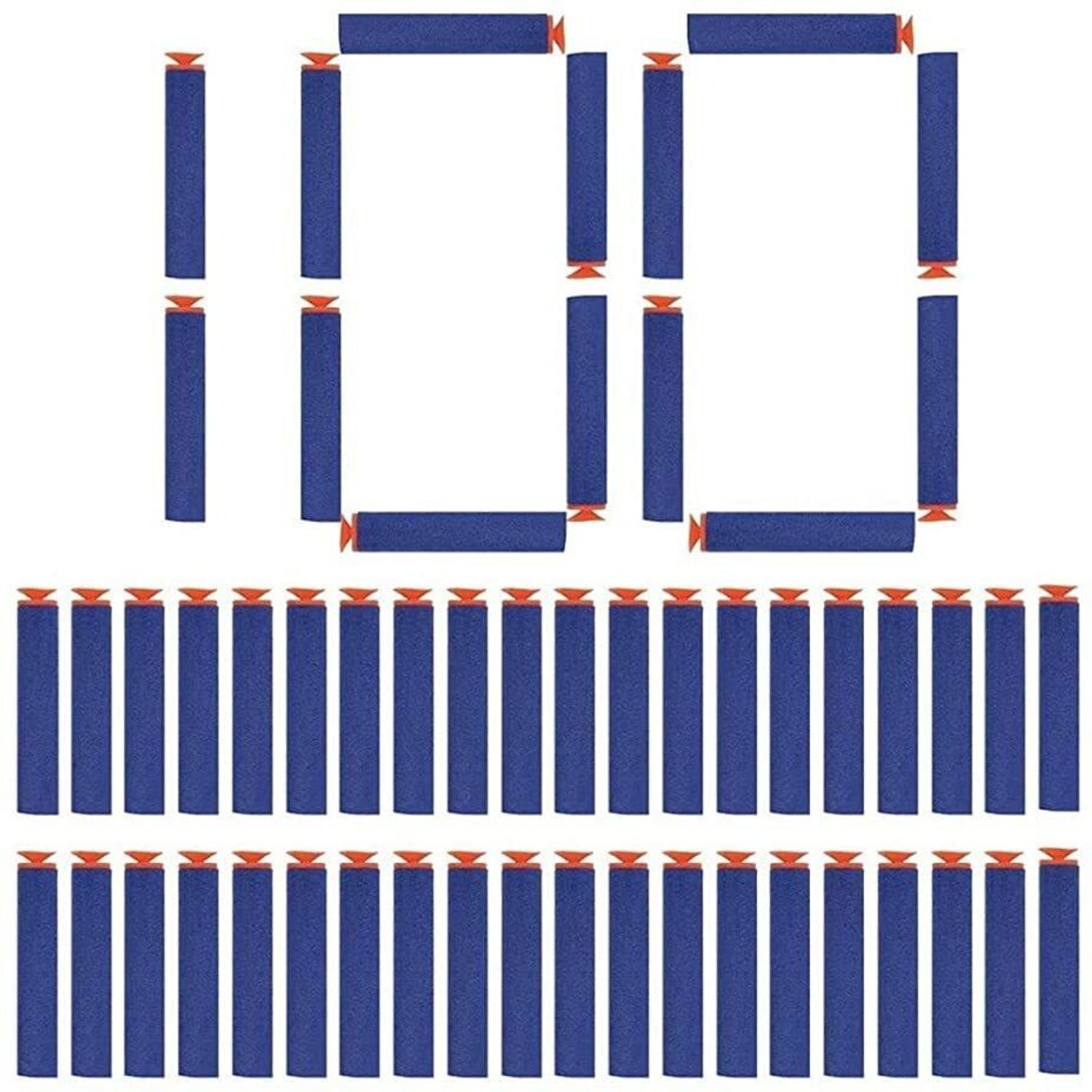 Image of YATRI Suction Bullet Foam Darts for Nerf Elite Blaster Guns (Pack of 100) - Blue Darts & Plastic Bullets