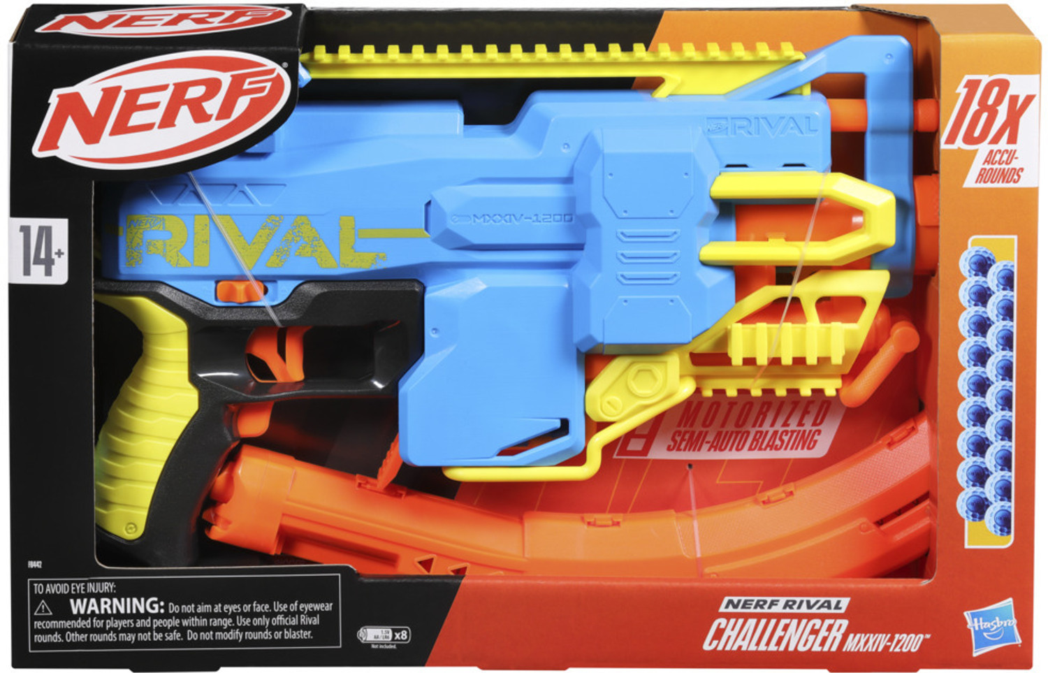 Image of Nerf Rival Challenger MXXIV-1200 Motorized Blaster, Gifts For Teens Guns & Darts