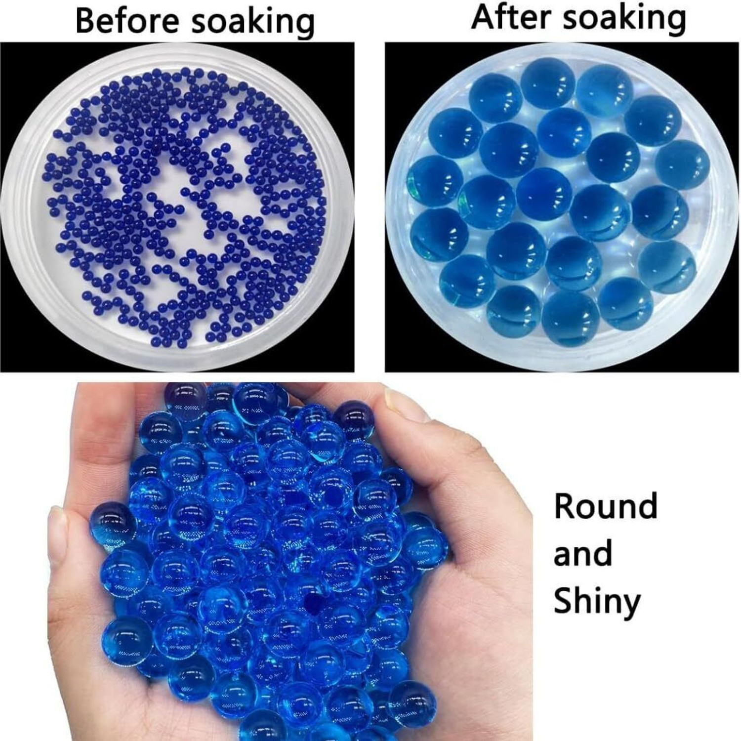 Image of VikriDa Electric Water Ball Blaster Toy Eco-Friendly Bullets Outdoor Shooting Fun Water Gun (Blue)