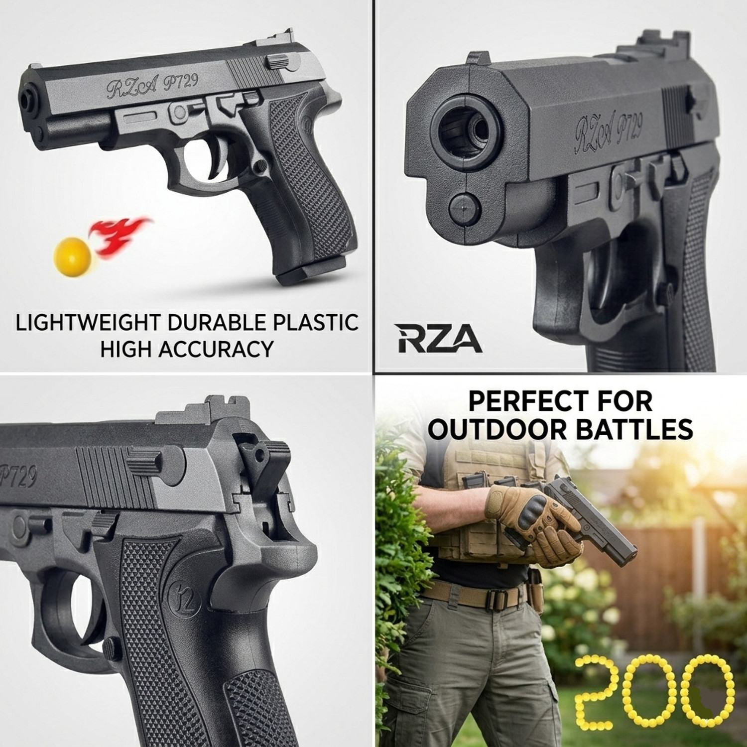 Image of rza PUBG Gun P 729 for kids & Darts bullets 200 mm And 1 Gun Guns & Darts Guns & Darts