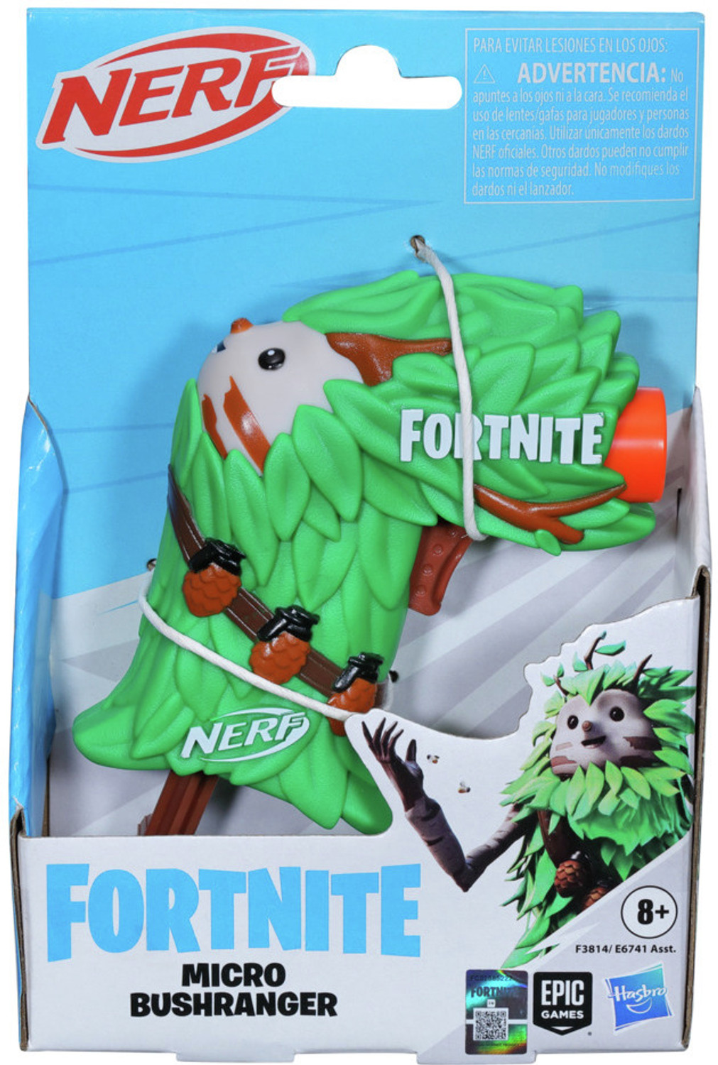 Image of Hasbro Nerf Fortnite Micro Bushranger Mini Dart-Firing Blaster Guns & Darts