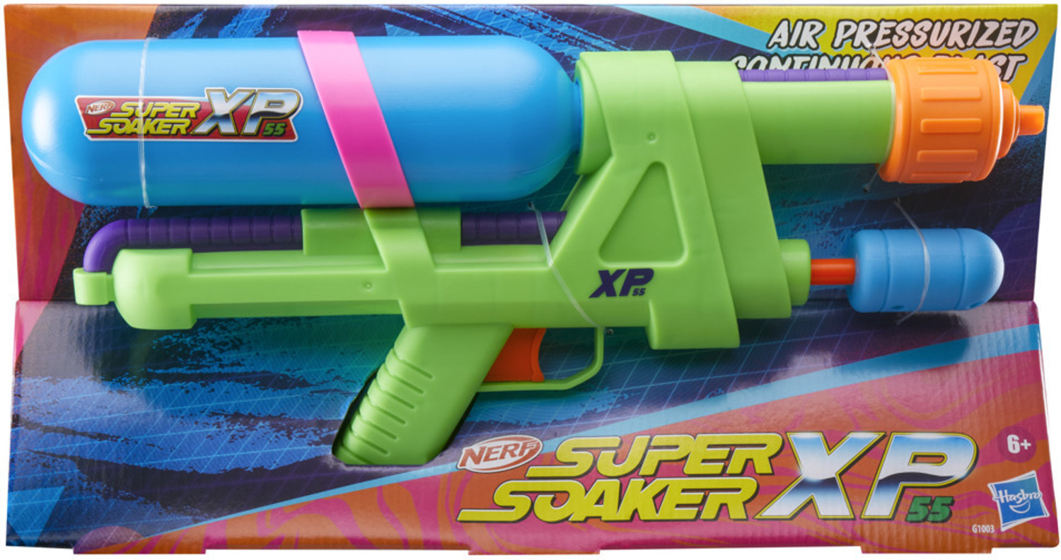 Image of Nerf SuperSoaker XP55 Water Blaster, Air Pressurized System, Branded Holi Pichkari Water Gun