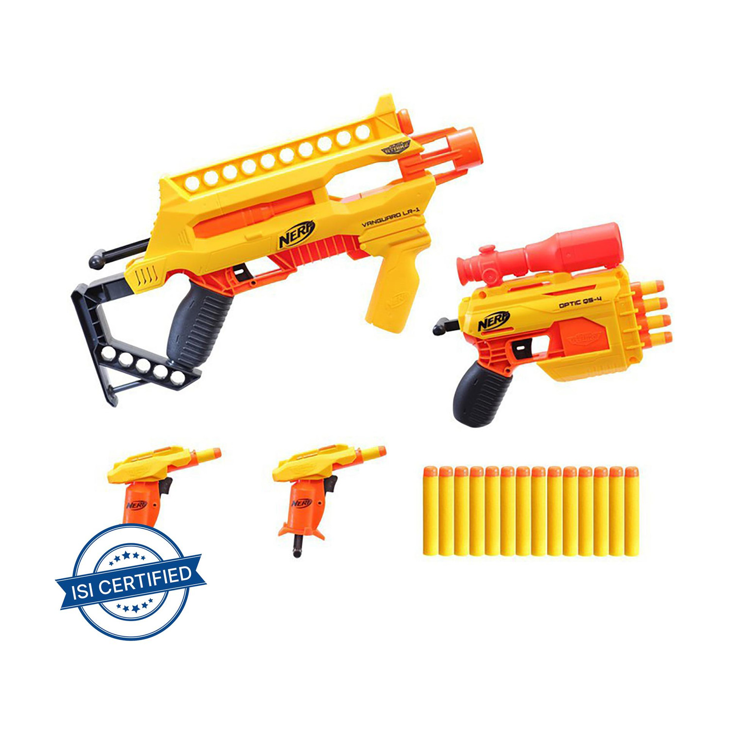 Image of Nerf Alpha Strike Infantry Pack, Multi-Pack, best gift, Incl. 4 Blasters and 20 Darts Guns & Darts (Multicolor)