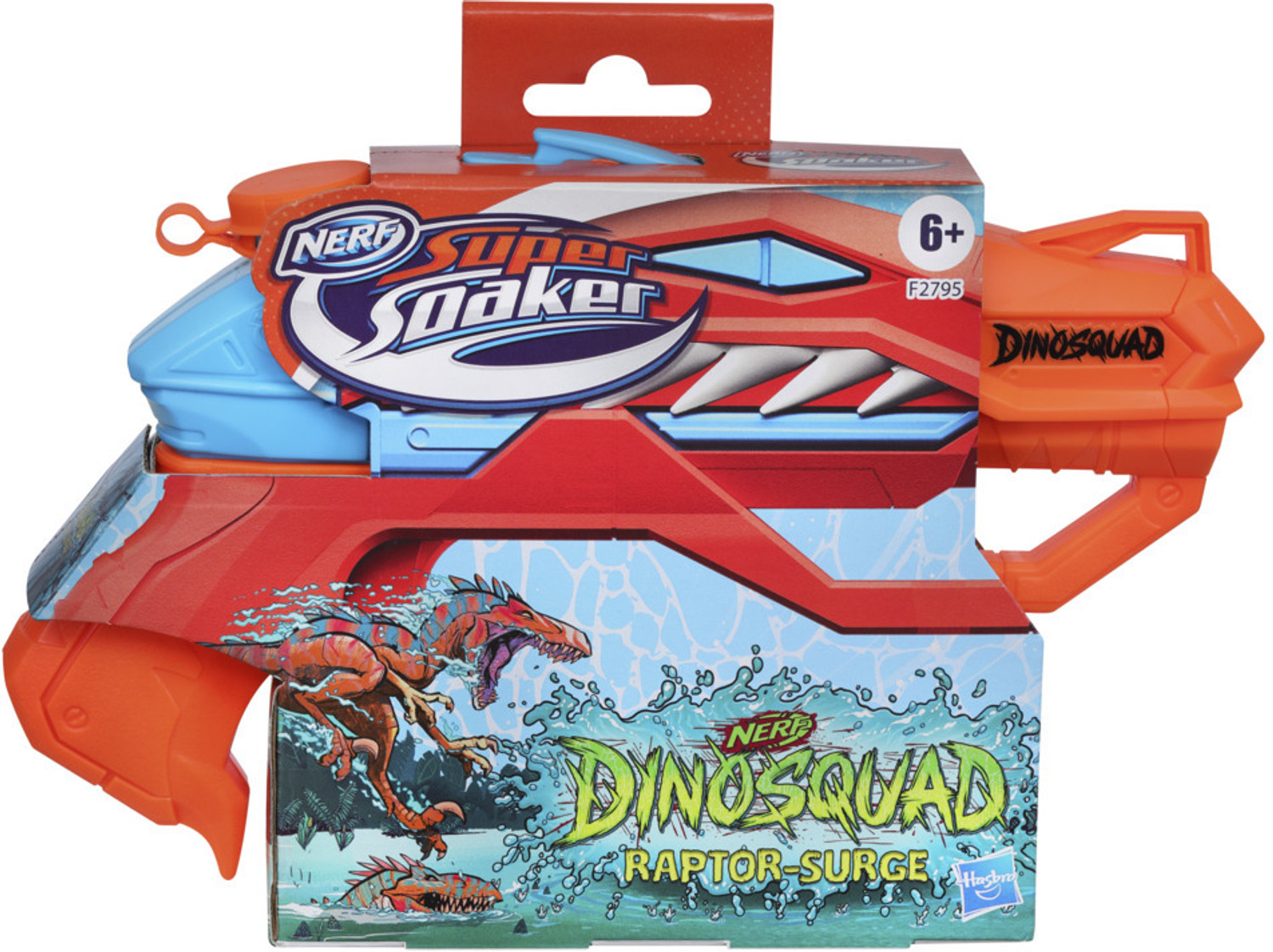 Image of Nerf SuperSoaker Dinosquad Raptor-Surge Water Blaster, Branded Holi Pichkari Water Gun