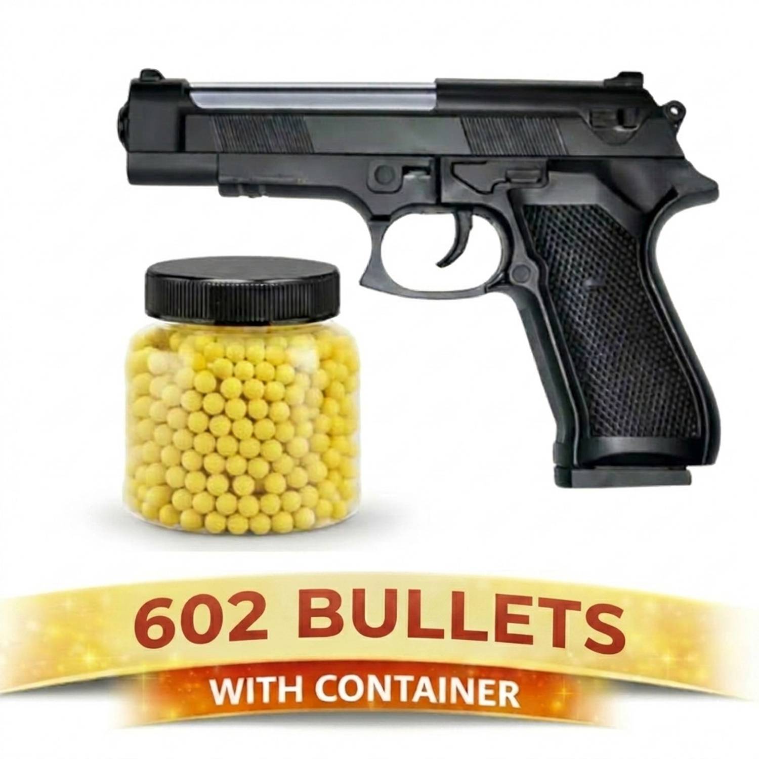 abhi Mouser Gun with 602 Bullet and Conatiner Darts & Plastic Bullets (Black) Guns & Darts