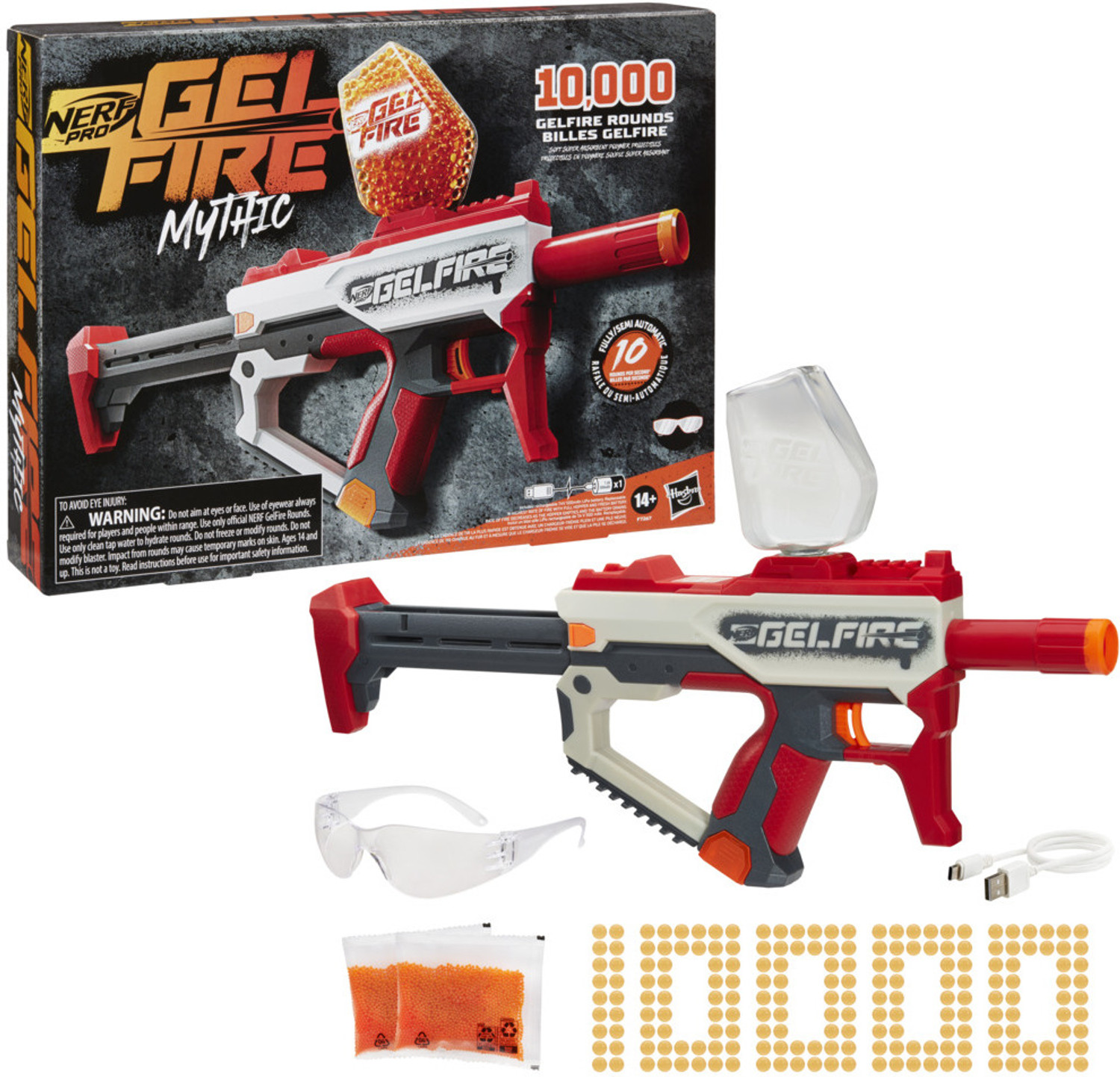 Image of Nerf Pro Gelfire Mythic Blaster & 10,000 Gelfire Rounds Guns & Darts