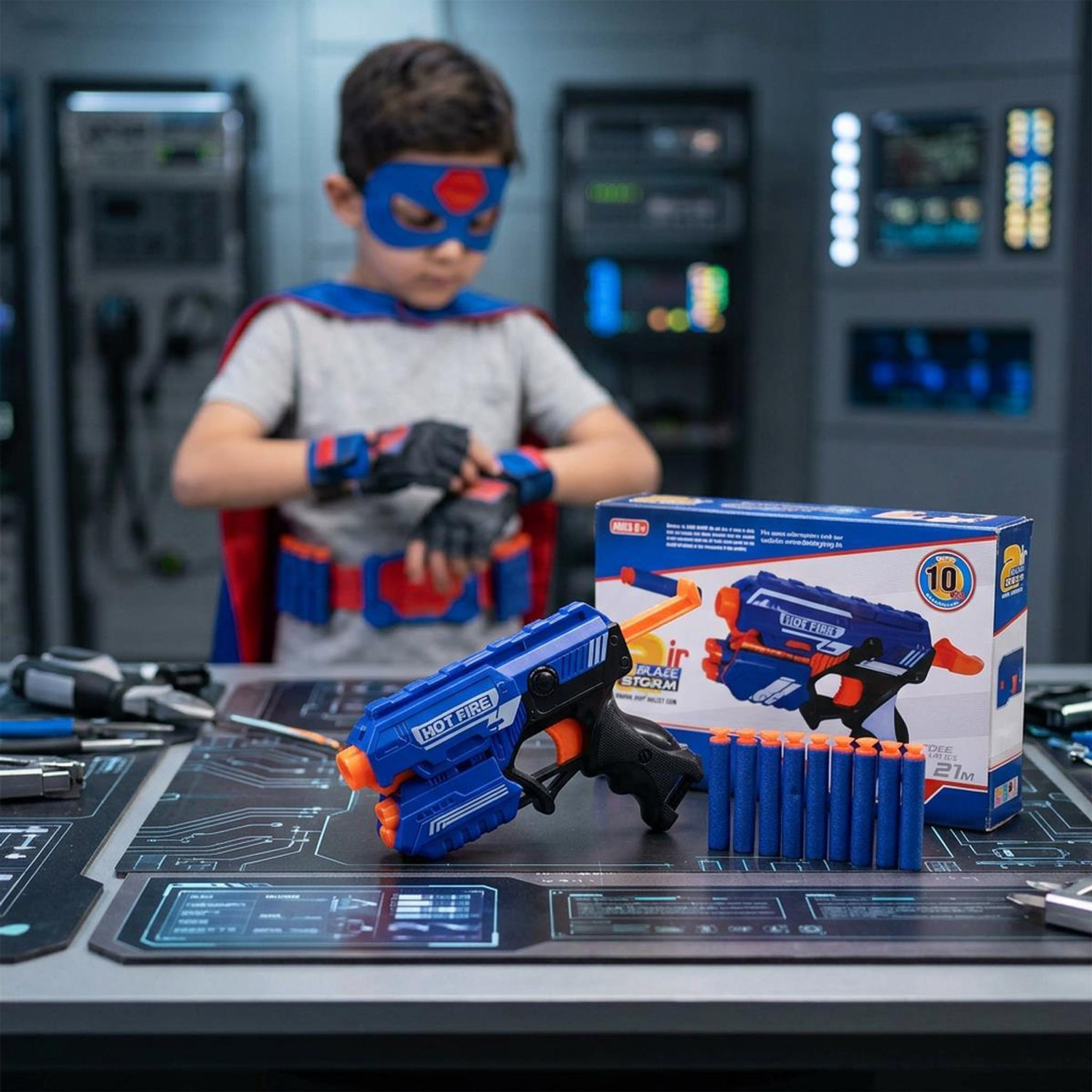 Image of Kriiddaank Blaze Storm Blaster Gun Toy for Kids - Soft Bullet Blaster - Safe & Fun Action Guns & Darts