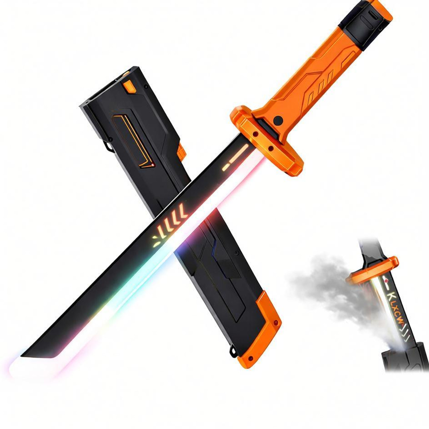 Braintastic LED Light Up Sword with 7 Color Changing, Realistic Sound & Smoke Effect Ninja Gears