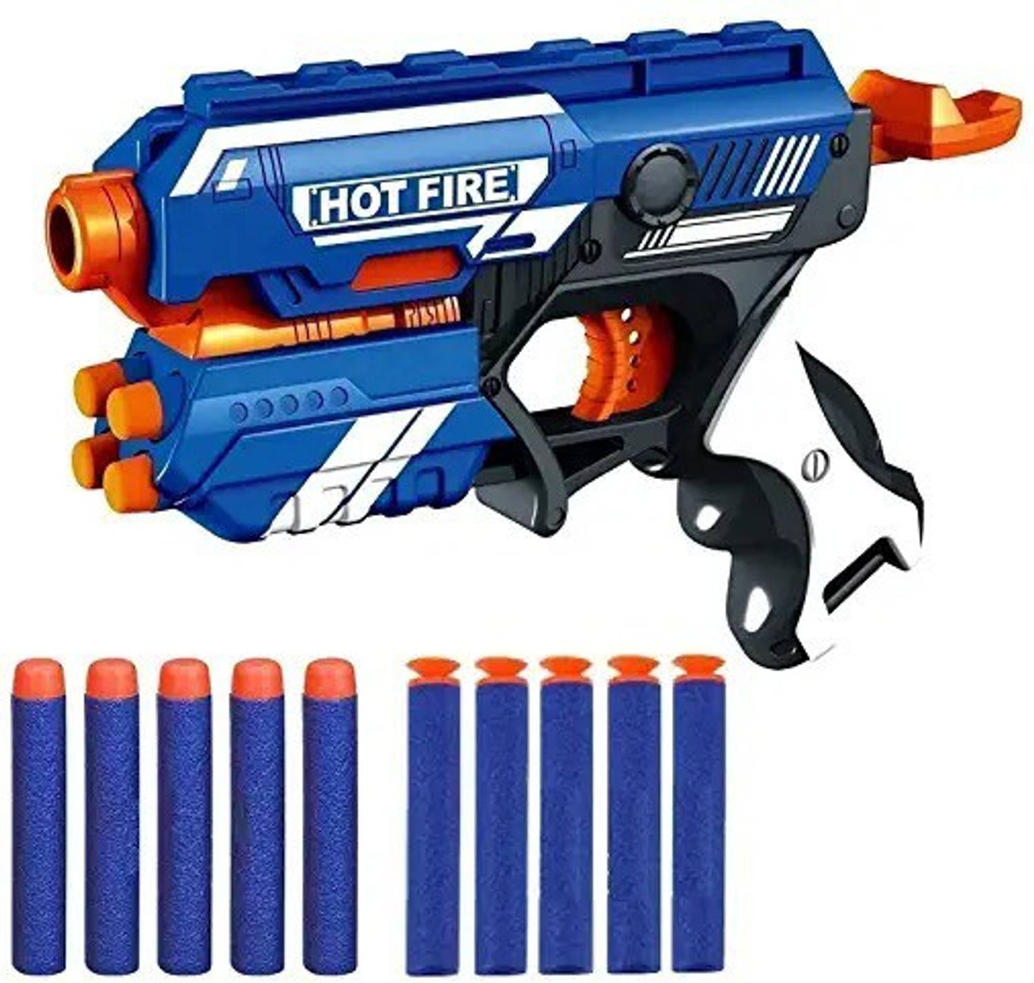 Anushka Toys Blaze Storm Hot Fire Manual Soft Bullet Gun Toy With 10 Foam Bullets For Kids Guns & Darts