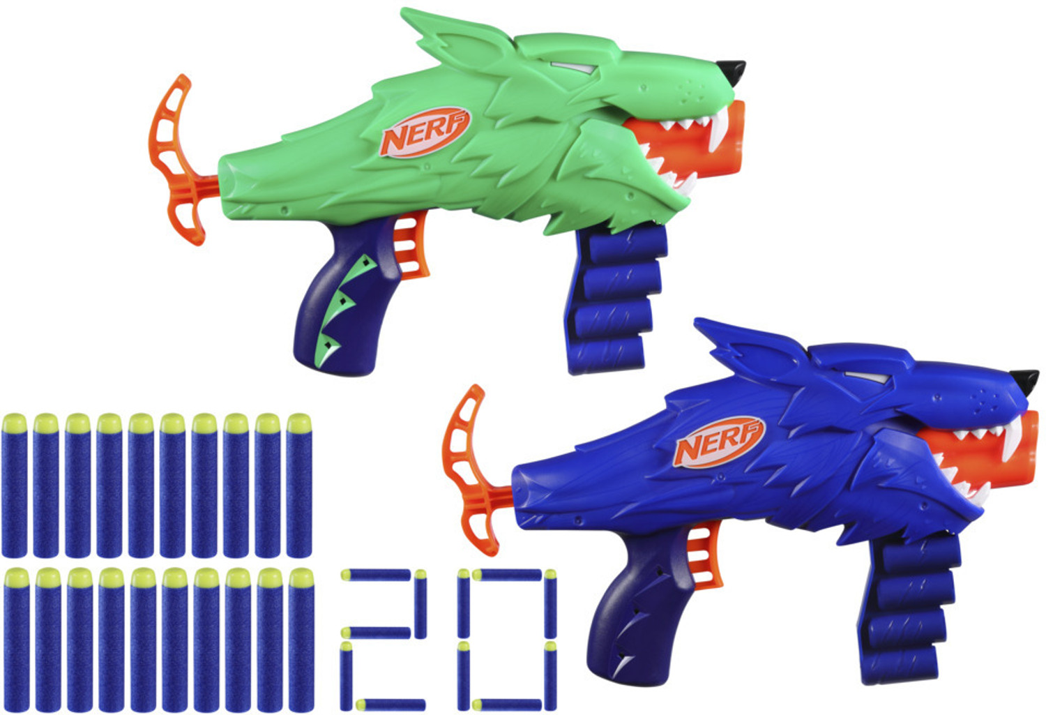 Image of Nerf Wild Wolfpack Dart Blaster 2-Pack Guns & Darts