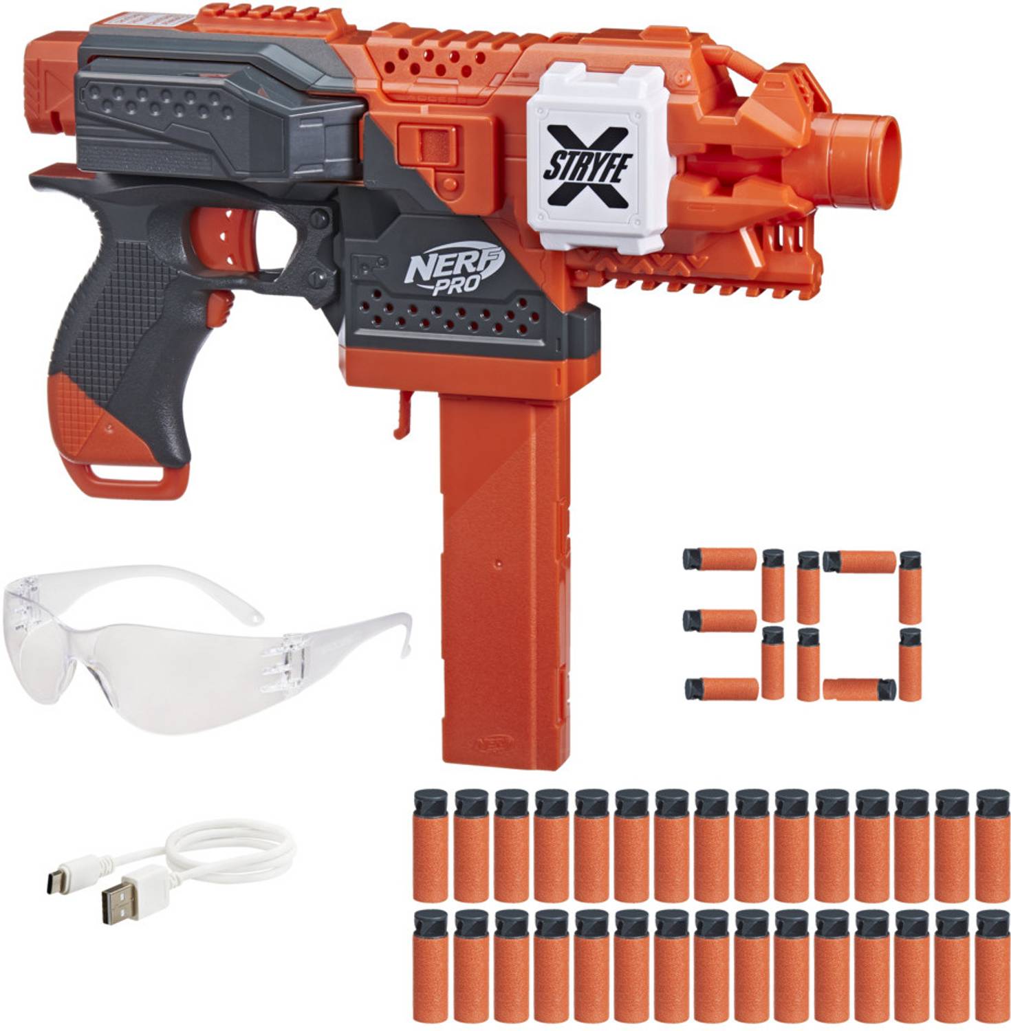 Nerf Pro Stryfe X Dart Blaster, 30 AccuStrike Half-Length Darts