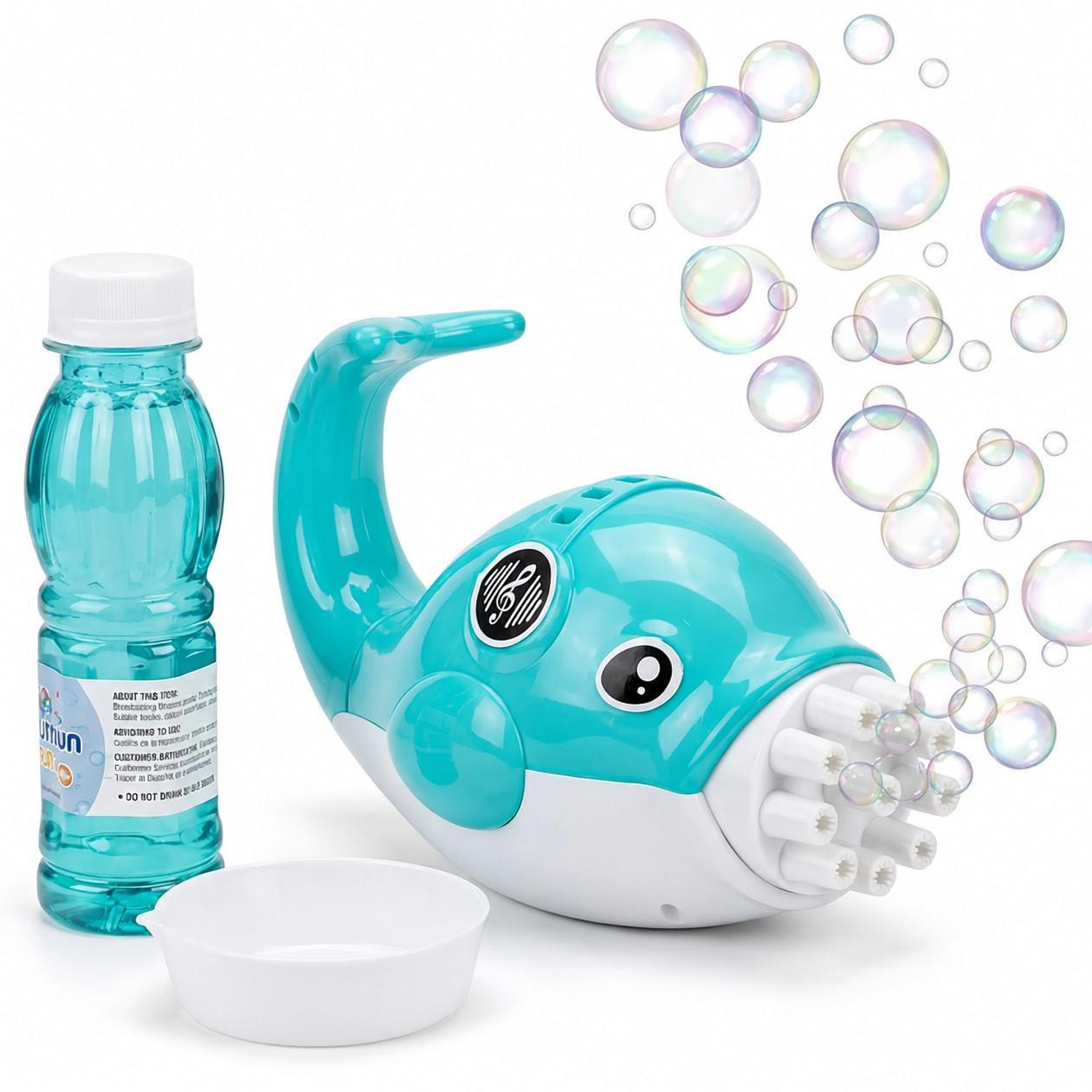 Image of Time 2 toys Dolphin Bubble Machine Gun Handy Electric Automatic Bubble Making Toy for Kids Water Gun (Blue)