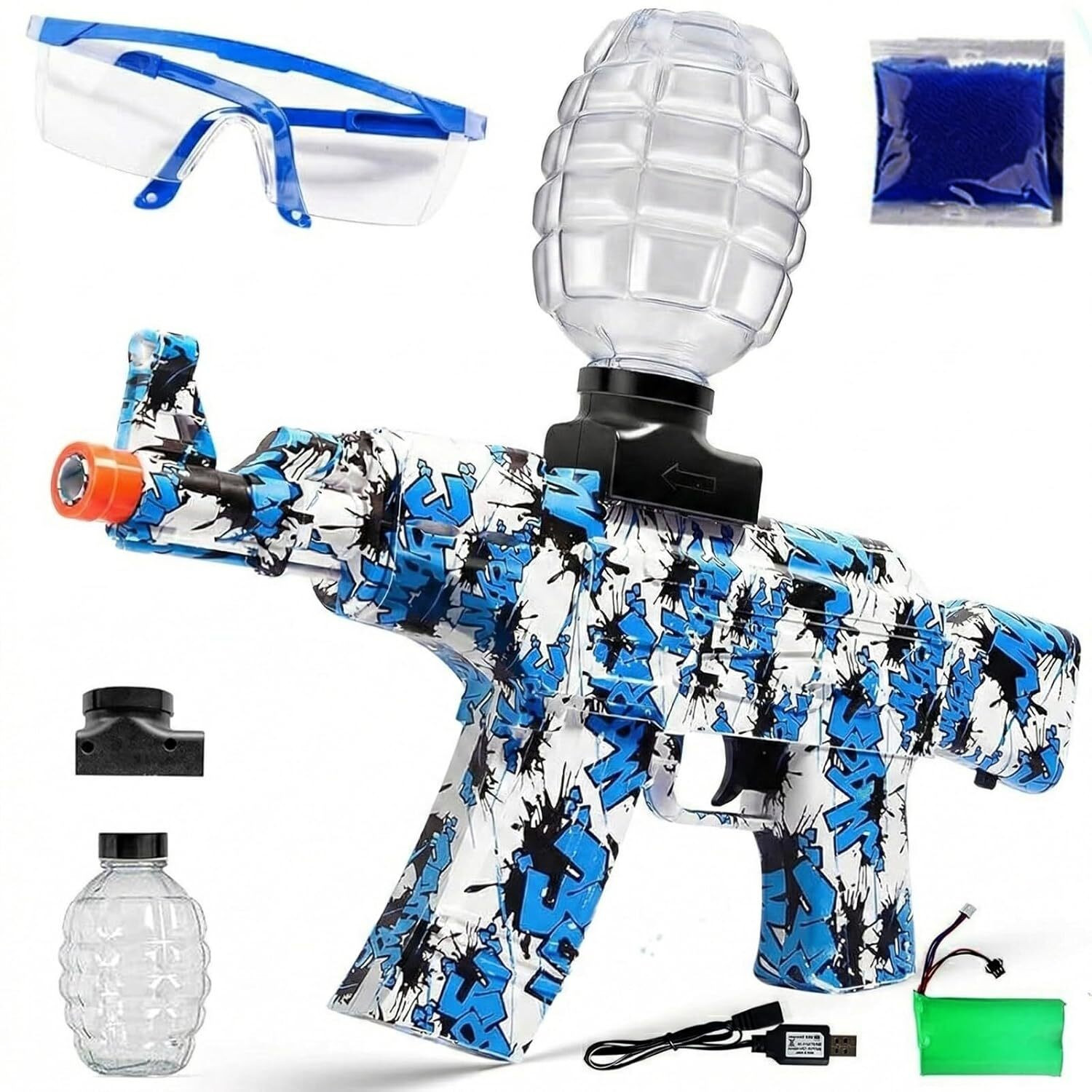 Image of Seth Sawariya Enterprises Electric Rechargeable Gel Ball Blaster Toy Gun With Protective Goggles Water Gun