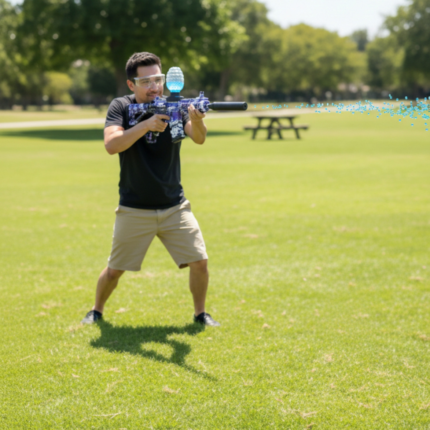 Image of TrocShop M416 Gel Blaster Gun with 10K Gel Balls High Speed Upto 50 Feet | Rechargeable Water Gun
