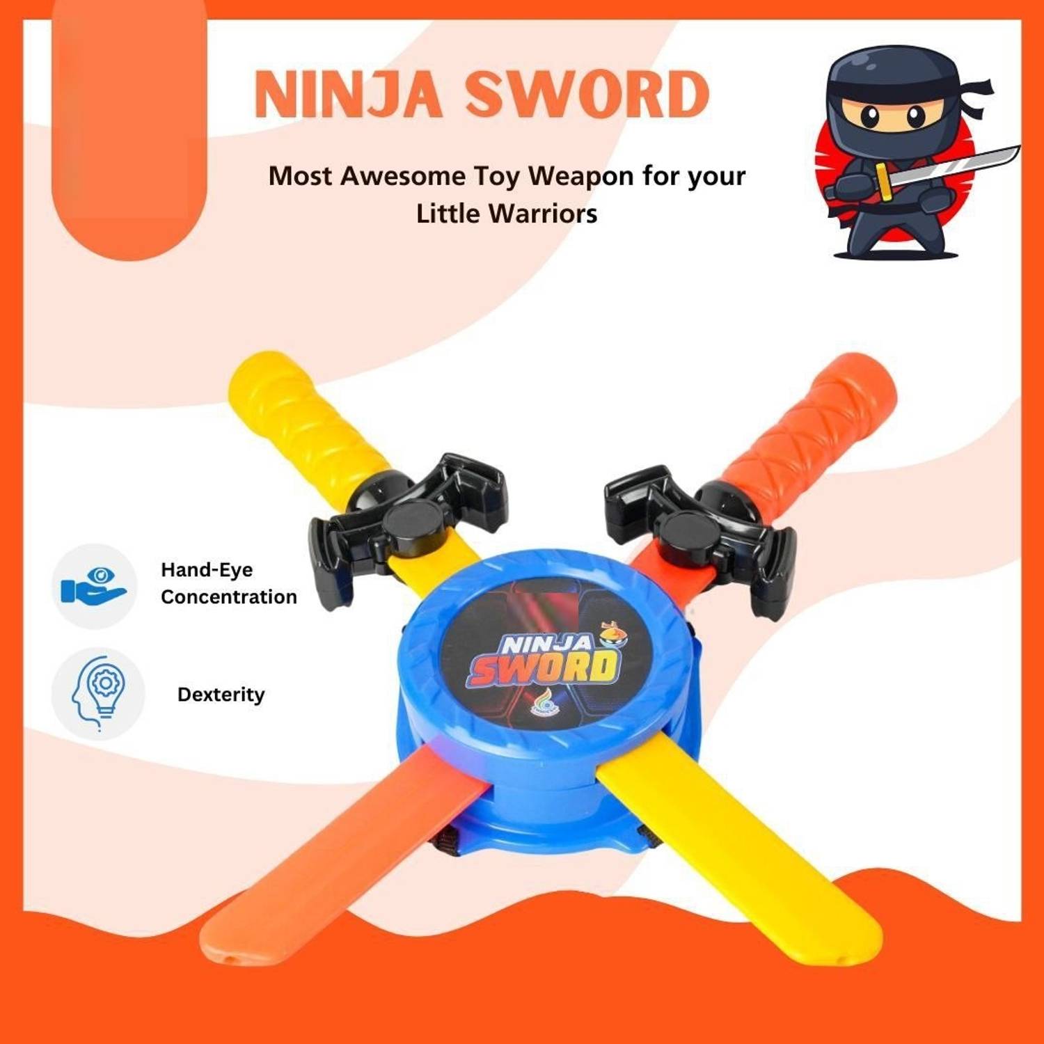 ZWINKO Ninja Sword with Holder Plastic Toy Weapon for Kids Ninja