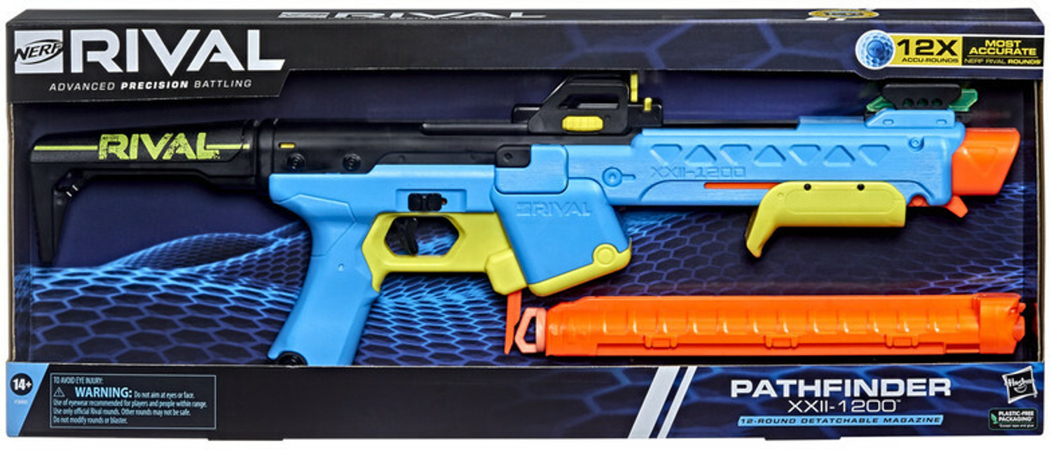 Nerf Rival Pathfinder XXII-1200 Blaster with 12 Rival Accu-Rounds