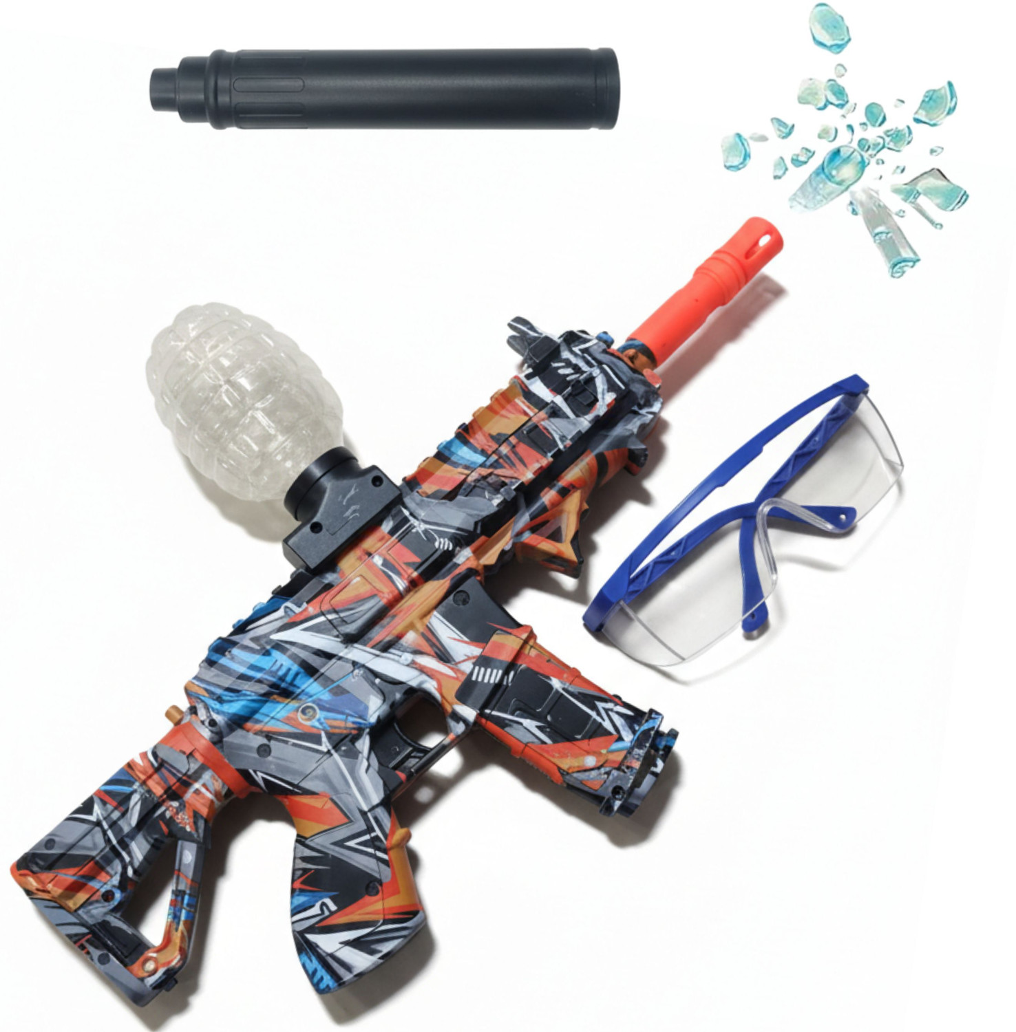 Image of TrocShop M416 Gel Blaster Gun with 10K Gel Balls High Speed Upto 50 Feet | Rechargeable Water Gun