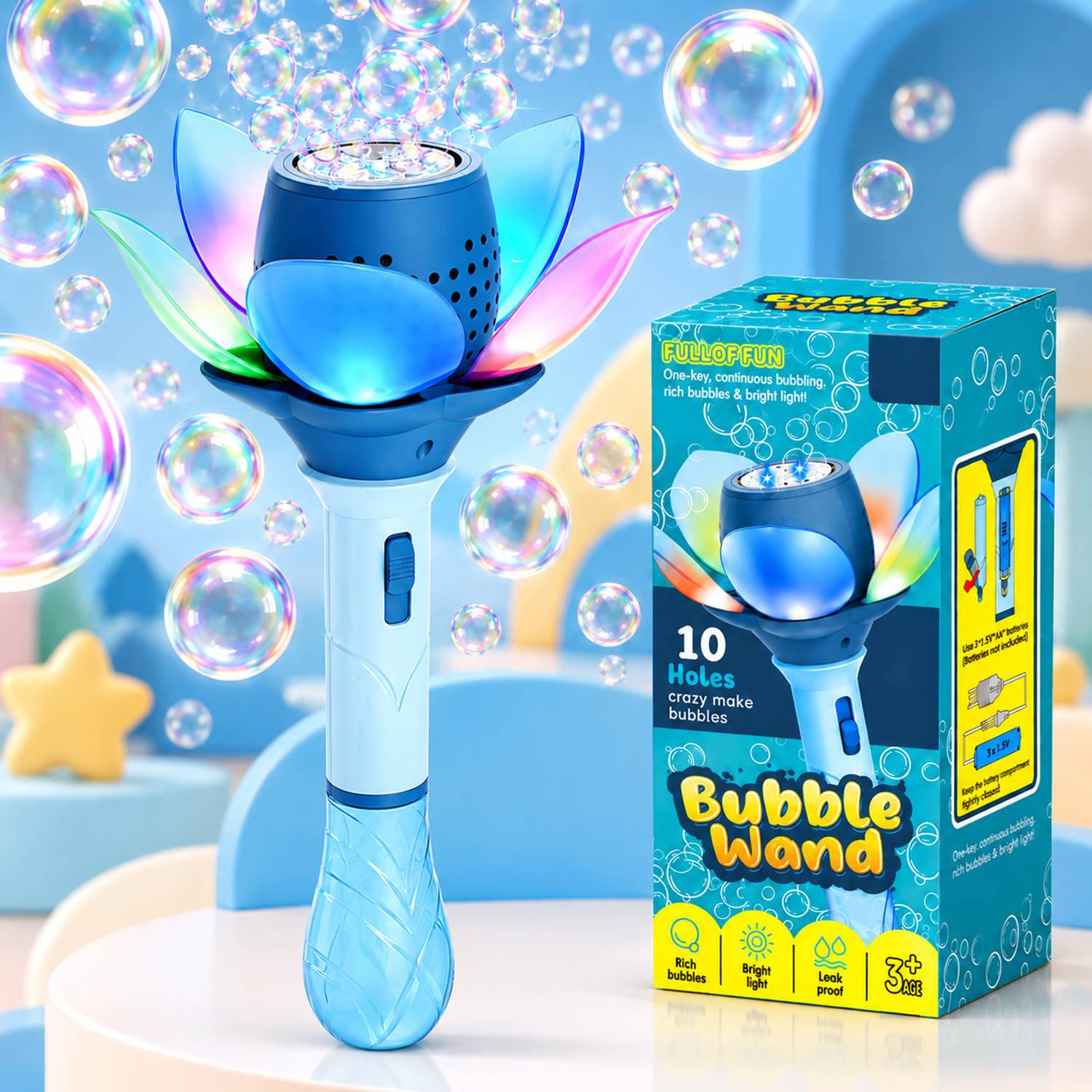 AWALS Rechargeable Flower Bubble Gun - Image 1
