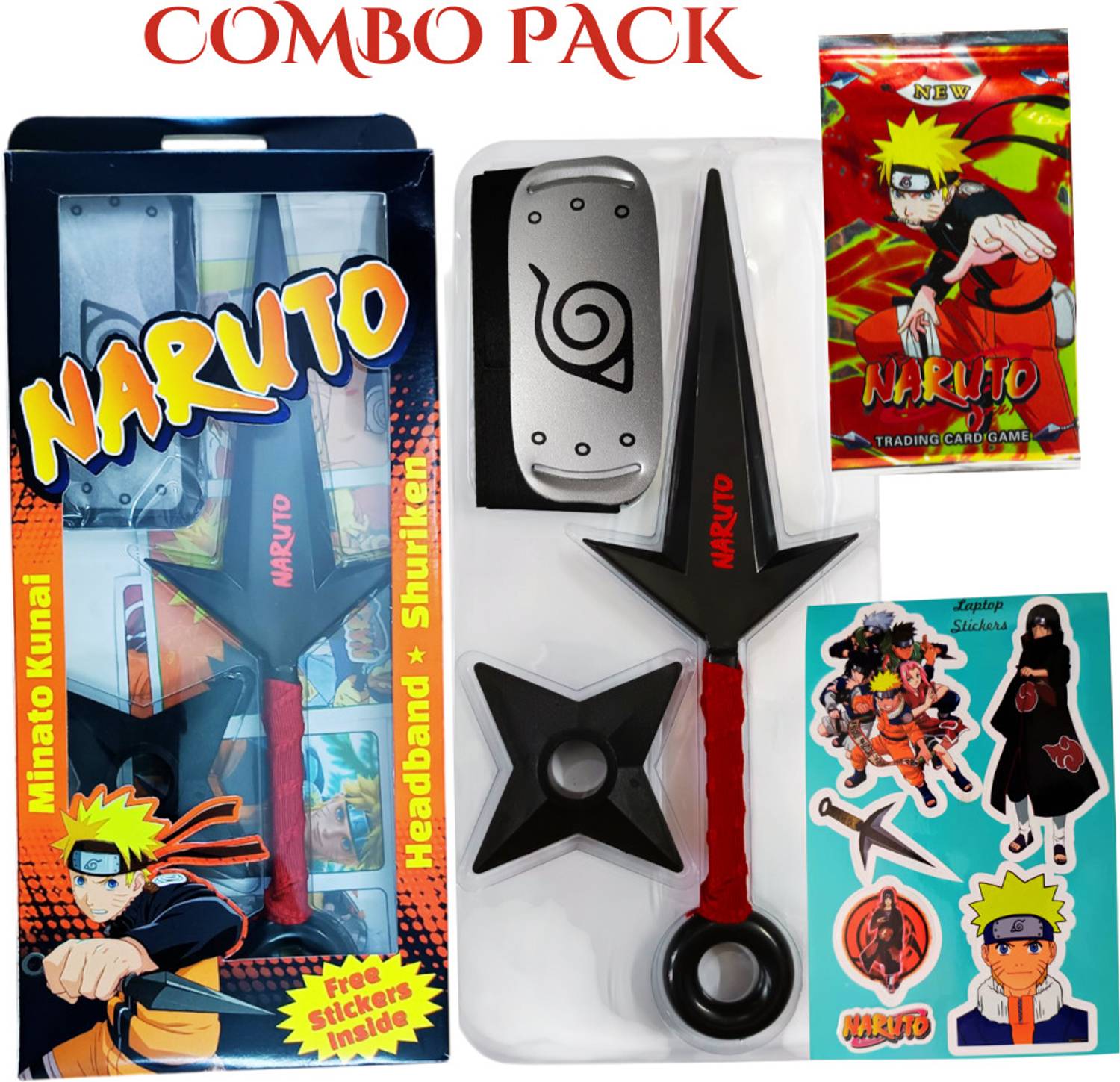 Animex Naruto Ninja Kit Kunai Shuriken Head Band and Trading Cards