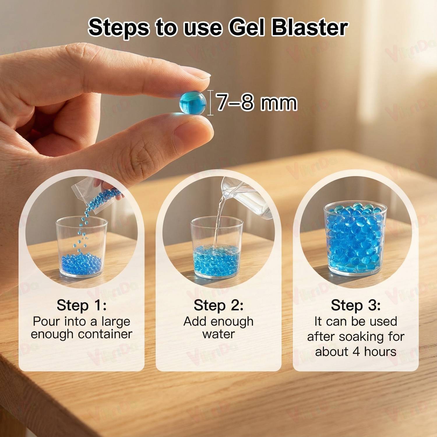 VikriDa M416 Blaster Gun with 2500 Gel Balls - Image 5