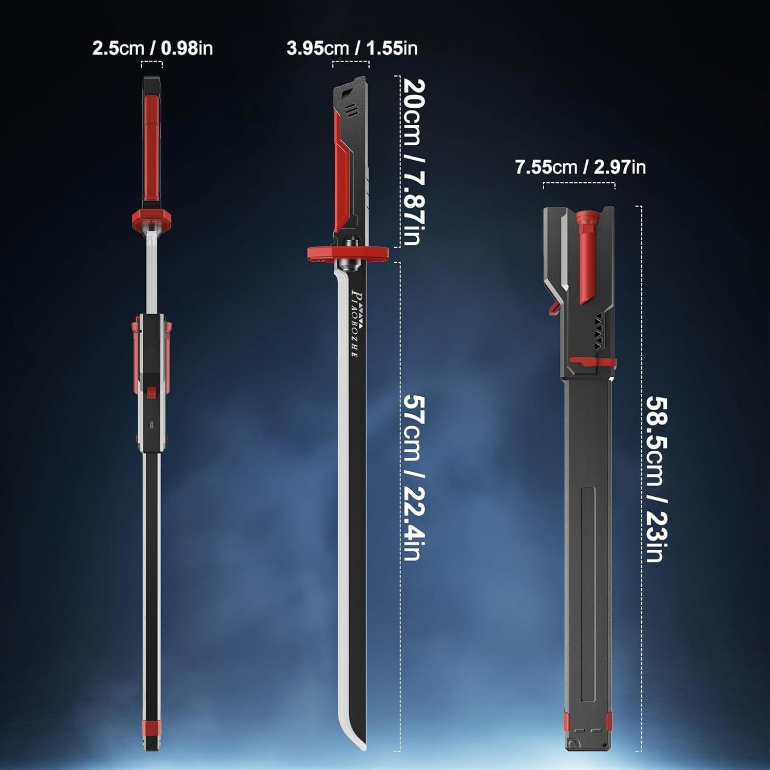 Image of RUMI INTERNATIONAL inchFolding Samurai Katana Toy Sword - Ninja Anime Sword Toy for Kids inch Maces & Swords