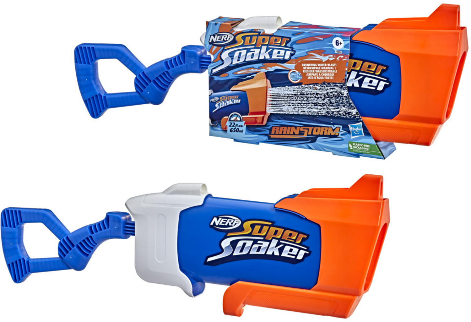 Image of Nerf SuperSoaker Rainstorm Water Blaster, 650Ml Water Tank, Branded Holi Pichkari Water Gun