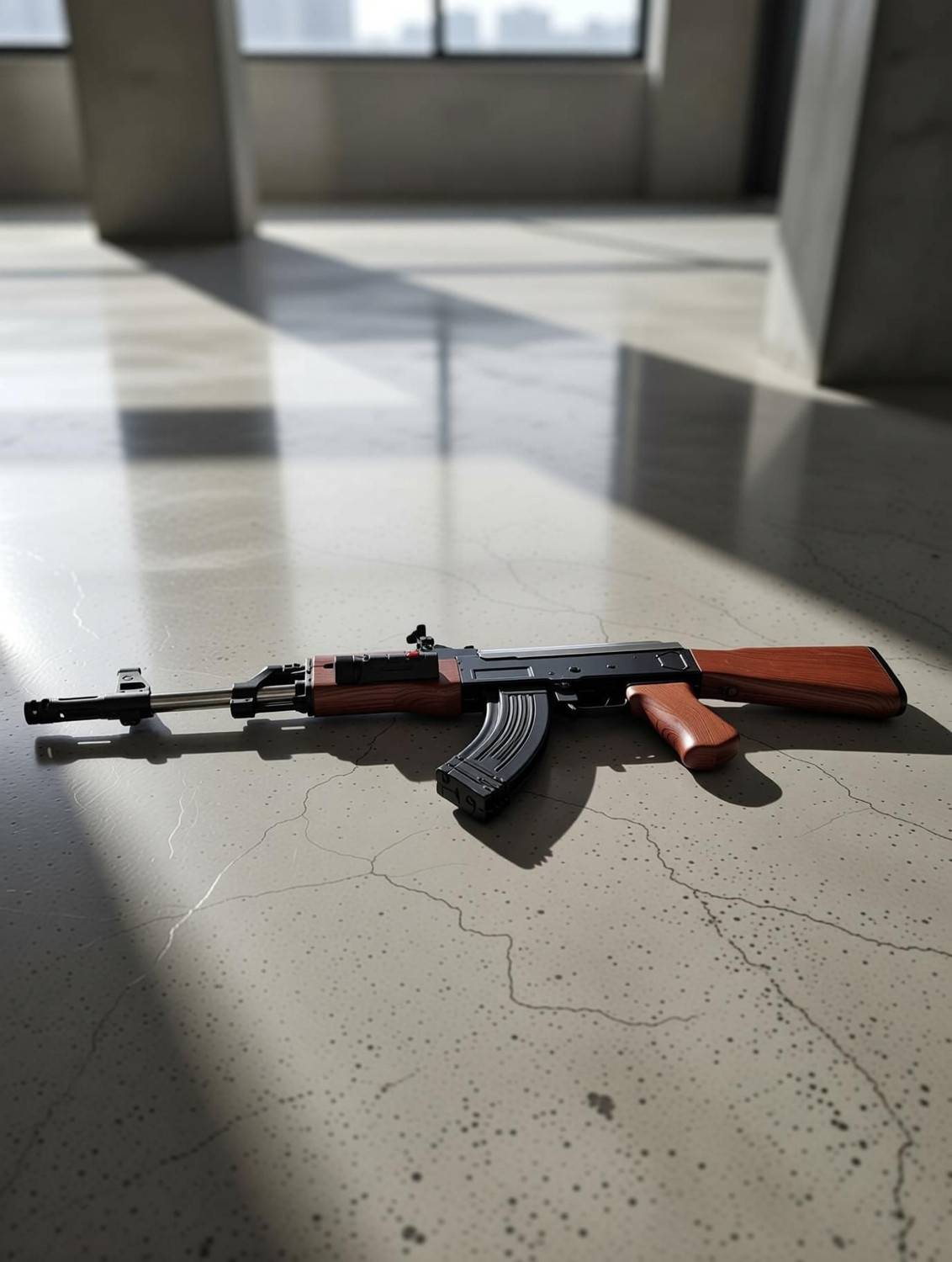 Image of WAKTORO Ak 47 Toy Shooting Gun for Kids with Laser Light and 100 Bullets Guns & Darts Guns & Darts