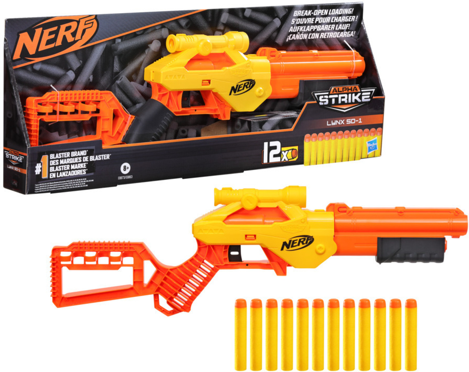 Image of Nerf Alpha Strike Lynx SD-1 Blaster,20 Official Elite Darts ,For Kids, Teens, Adults Darts & Plastic Bullets