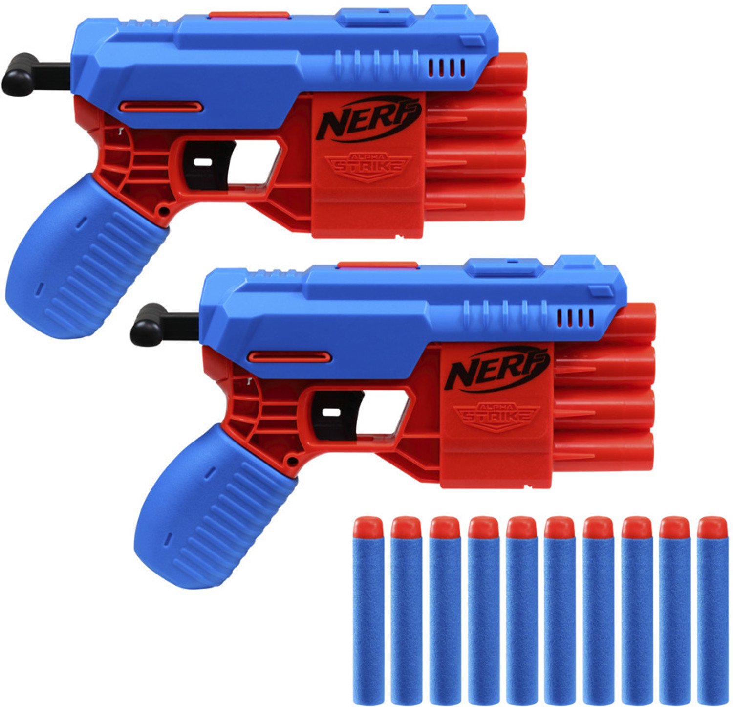 Image of Nerf Alpha Strike Claw Dual QS-4 Blaster Set-Includes 2 Blasters and 10 Elite Darts Guns & Darts