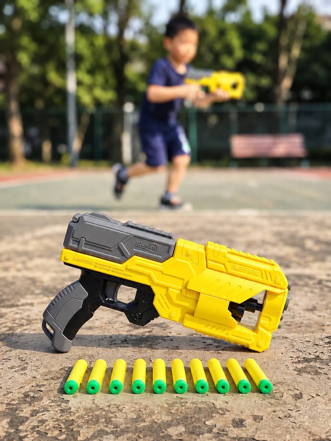 333MART High Performance Six Fire Gun, Toy Blaster Gun With 6 Dart Rotating Drum Guns & Darts