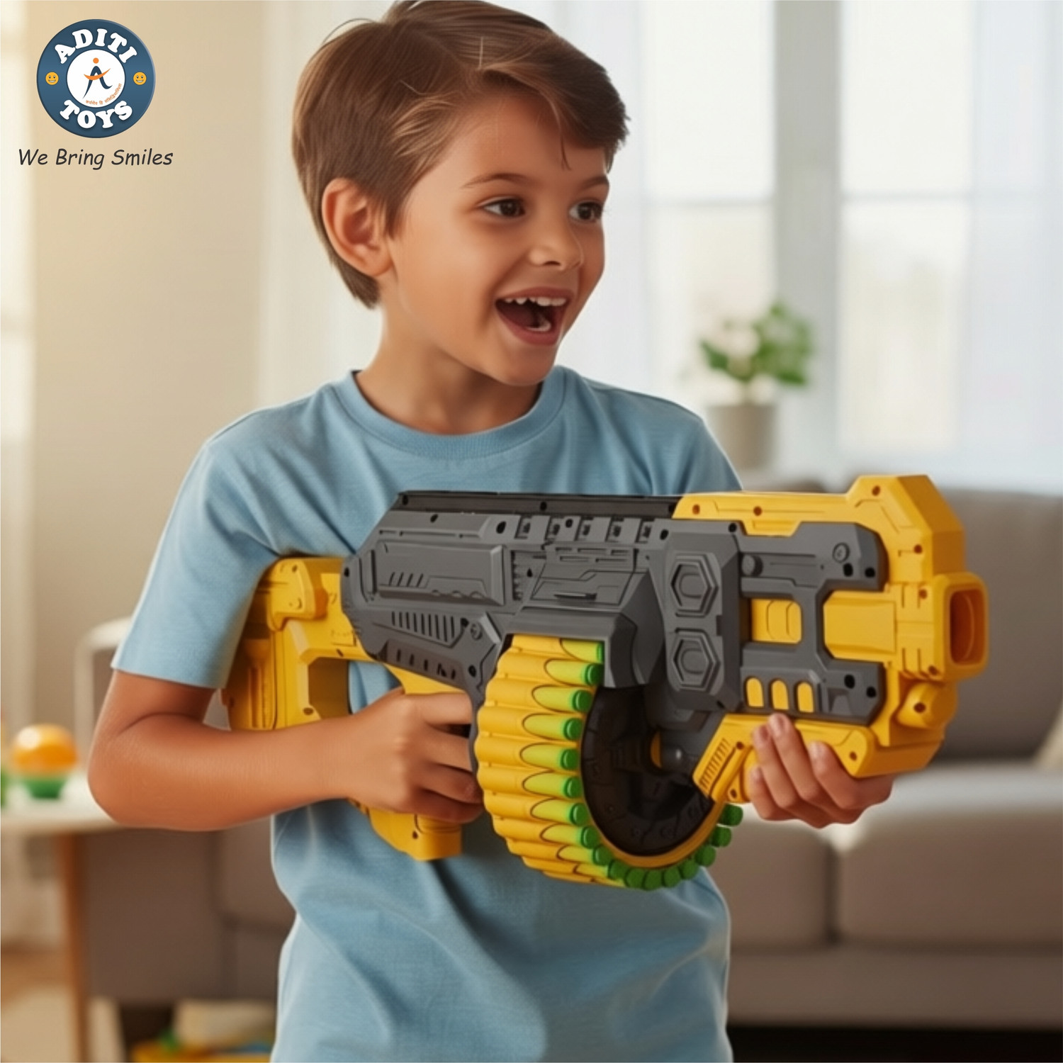 Image of Aditi Toys Street Viper Big Blaster Motorized Dart Gun Toy Including 30 Soft Foam Bullets Guns & Darts