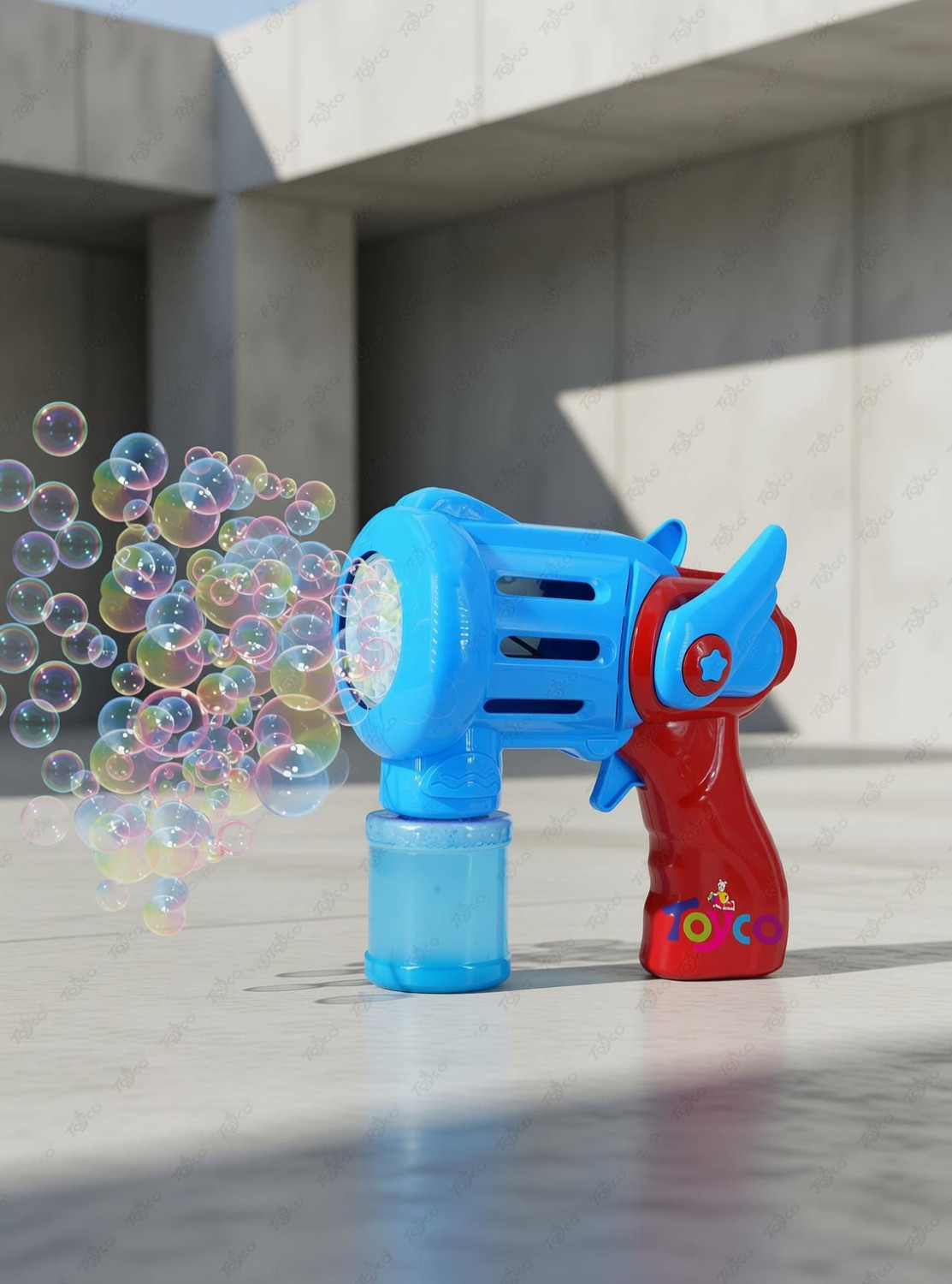 Image of Toyco 15 Holes Unlimited Bubble Machine RECHARGEABLE Toy Gun with Two Refill Bottles Guns & Darts