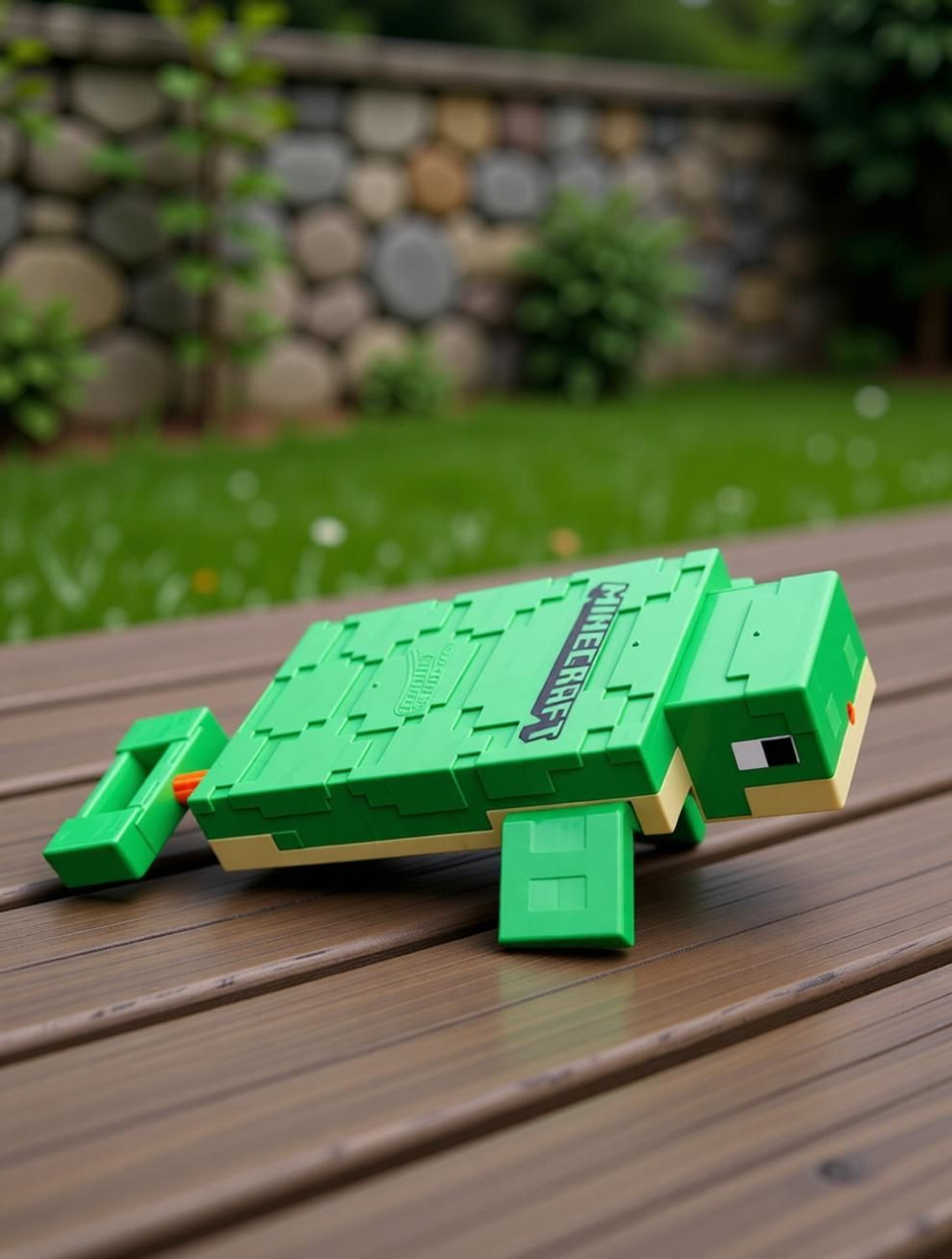 Image of Nerf SuperSoaker Minecraft Turtle Water Blaster, Pull Back, Branded Holi Pichkari Water Gun