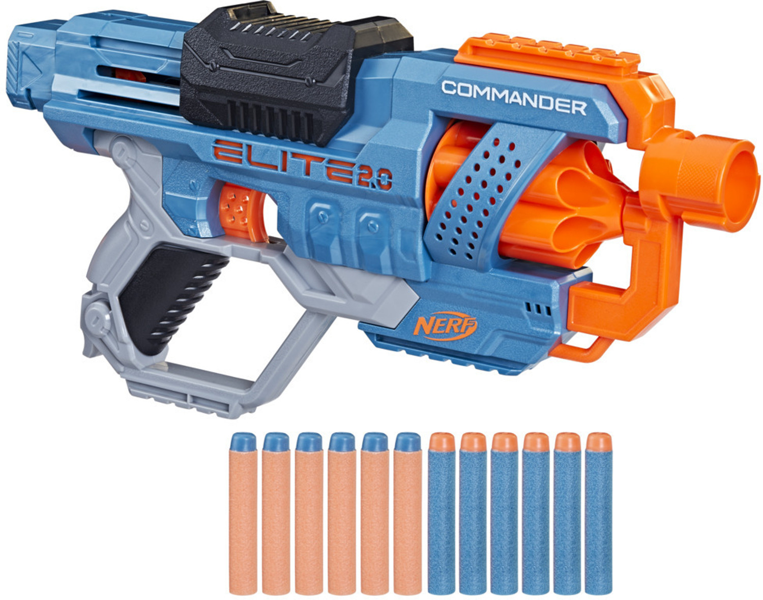 Image of Nerf Elite 2.0 Commander RD-6 Toy Blaster,6- Rotating Drum,Incl. 12 Guns & Darts