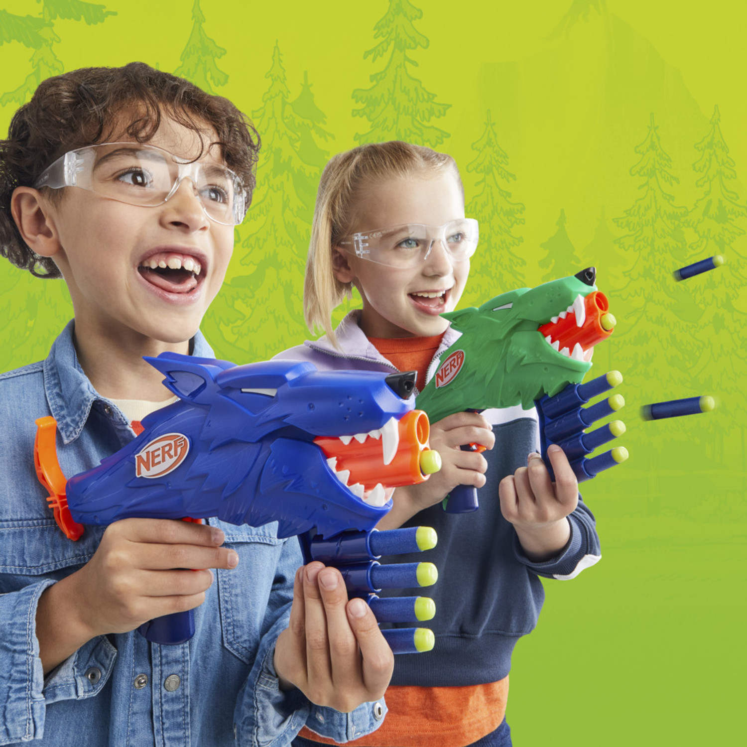 Image of Nerf Wild Wolfpack Dart Blaster 2-Pack Guns & Darts