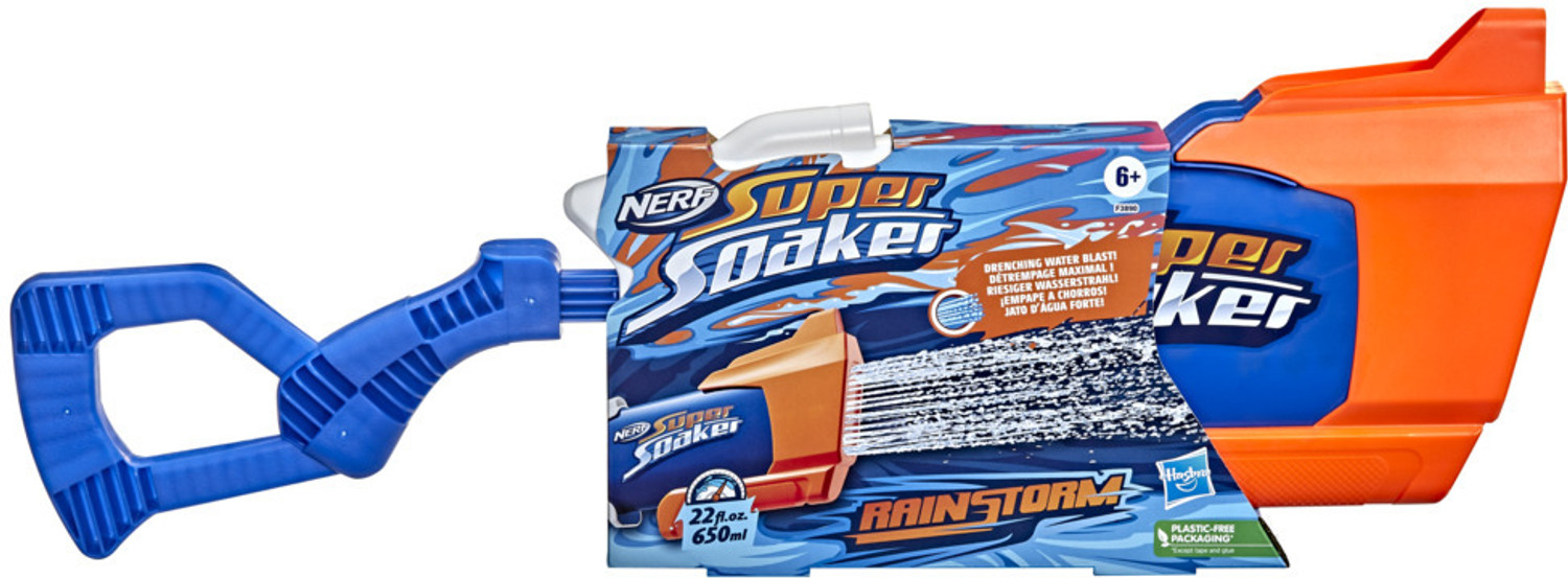 Image of Nerf SuperSoaker Rainstorm Water Blaster, 650Ml Water Tank, Branded Holi Pichkari Water Gun