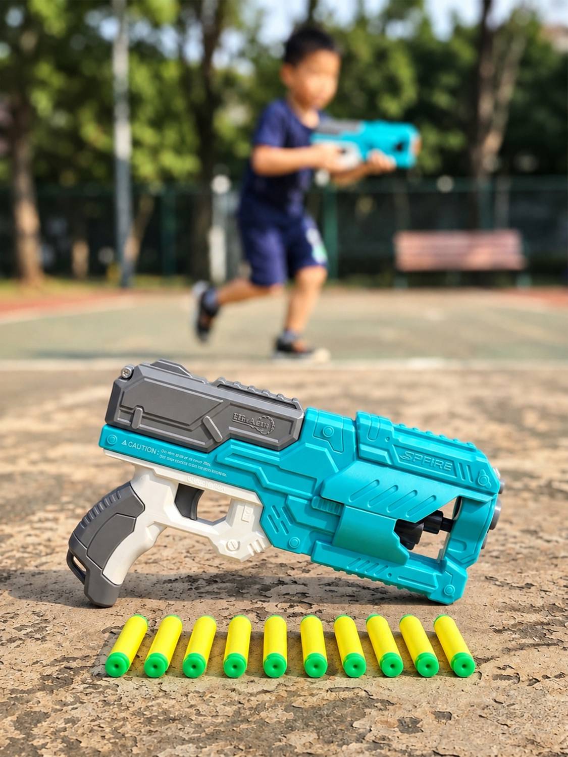 333MART High Performance Six Fire Gun, Toy Blaster Gun with 6 Dart Guns & Darts