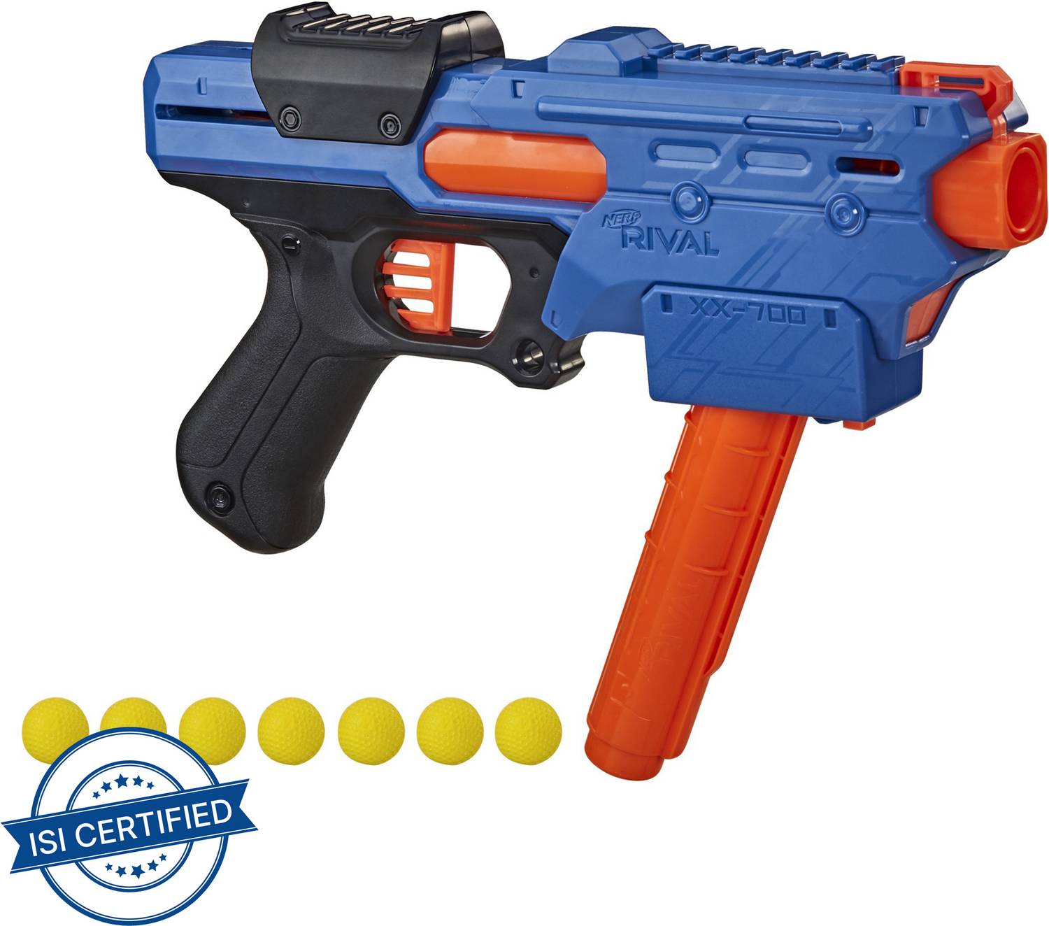 Nerf Rival Finisher XX-700 Blaster, Quick-Load Magazine, Spring