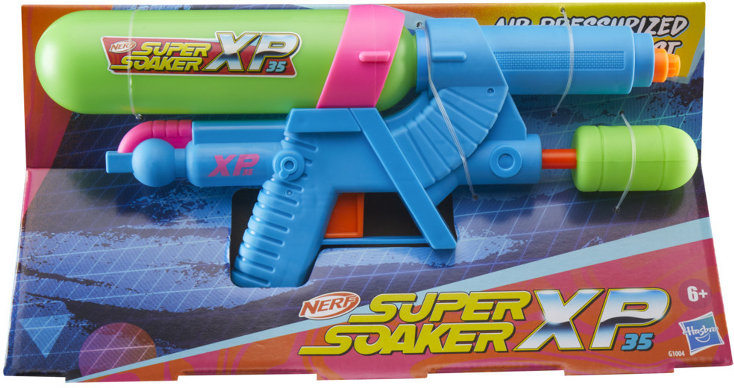 Image of Nerf SuperSoaker XP35 Water Blaster, Air Pressurized System, Branded Holi Pichkari Water Gun