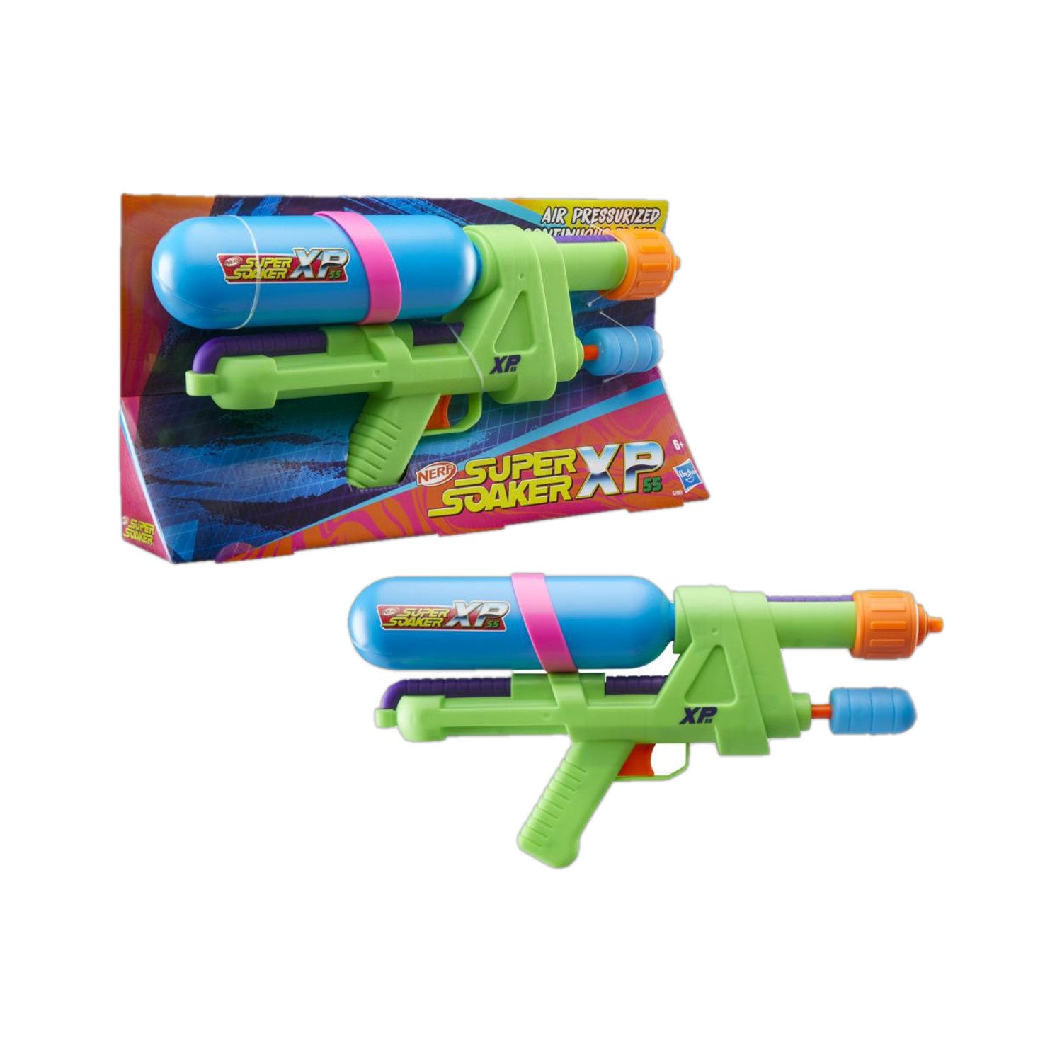 Nerf SuperSoaker XP55 Water Blaster, Air Pressurized System, Branded H