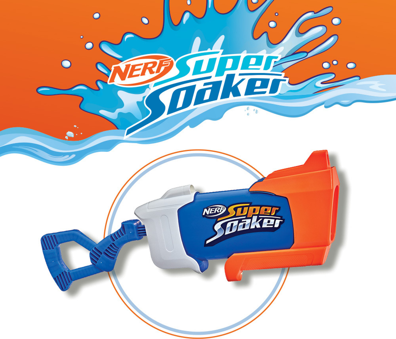 Image of Nerf SuperSoaker Rainstorm Water Blaster, 650Ml Water Tank, Branded Holi Pichkari Water Gun