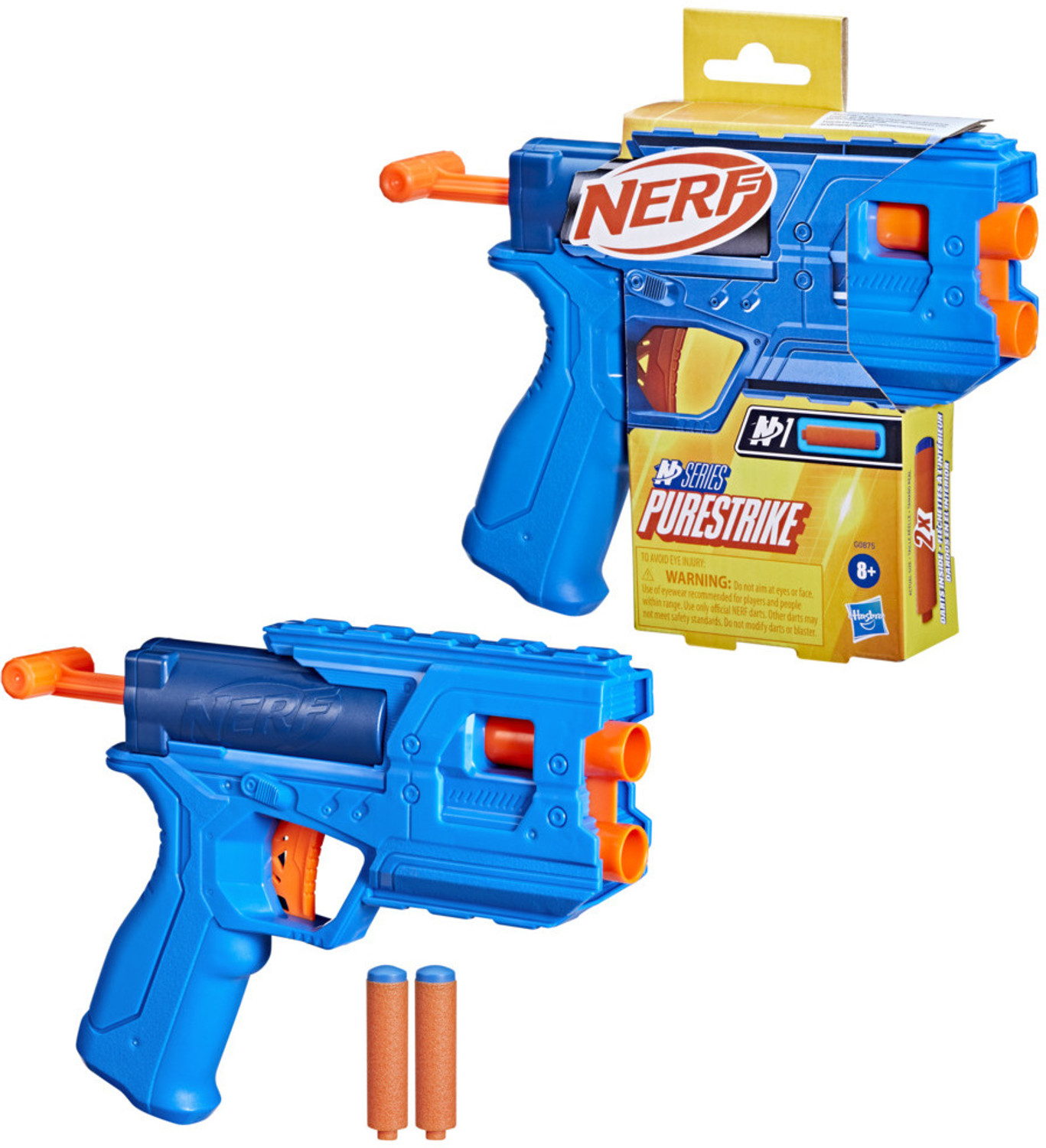 Image of Nerf N Series Purestrike Dart Blaster, 2 Official N1 Darts Guns & Darts