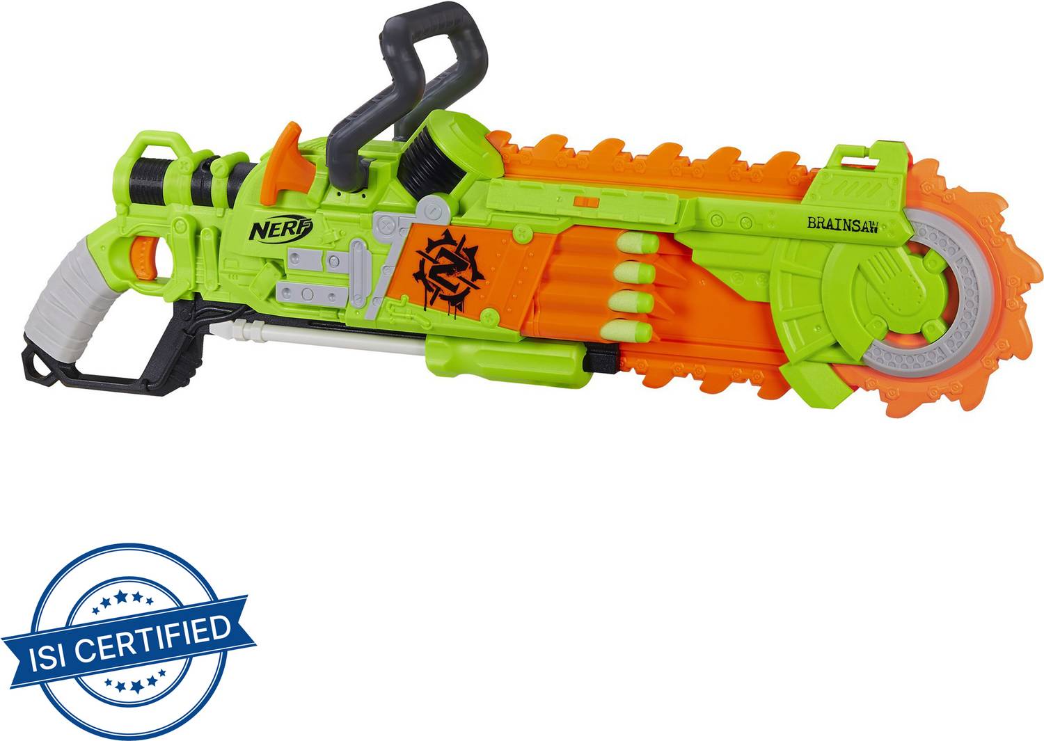 Nerf Zombie Strike Brainsaw Blaster Guns & Darts - Zombie Strike