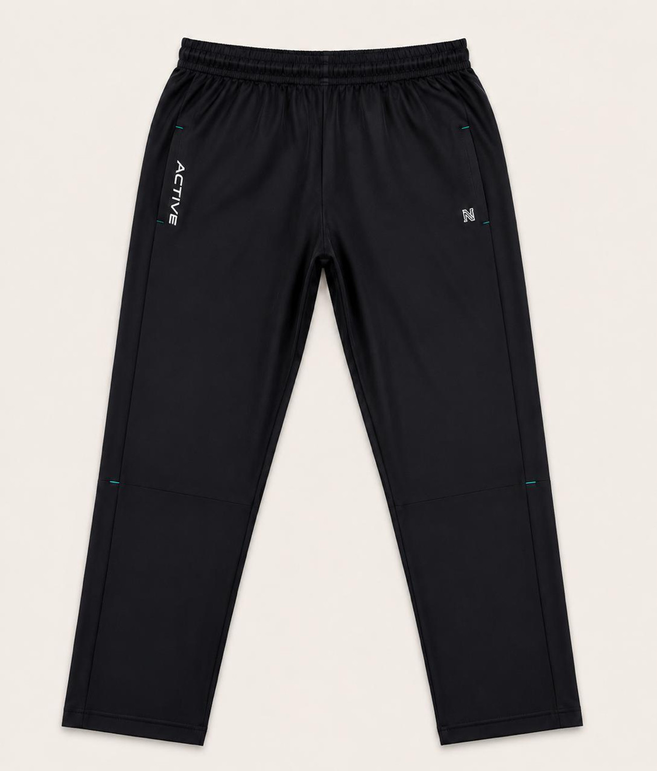 Image of NNN Solid Men Black Track Pants