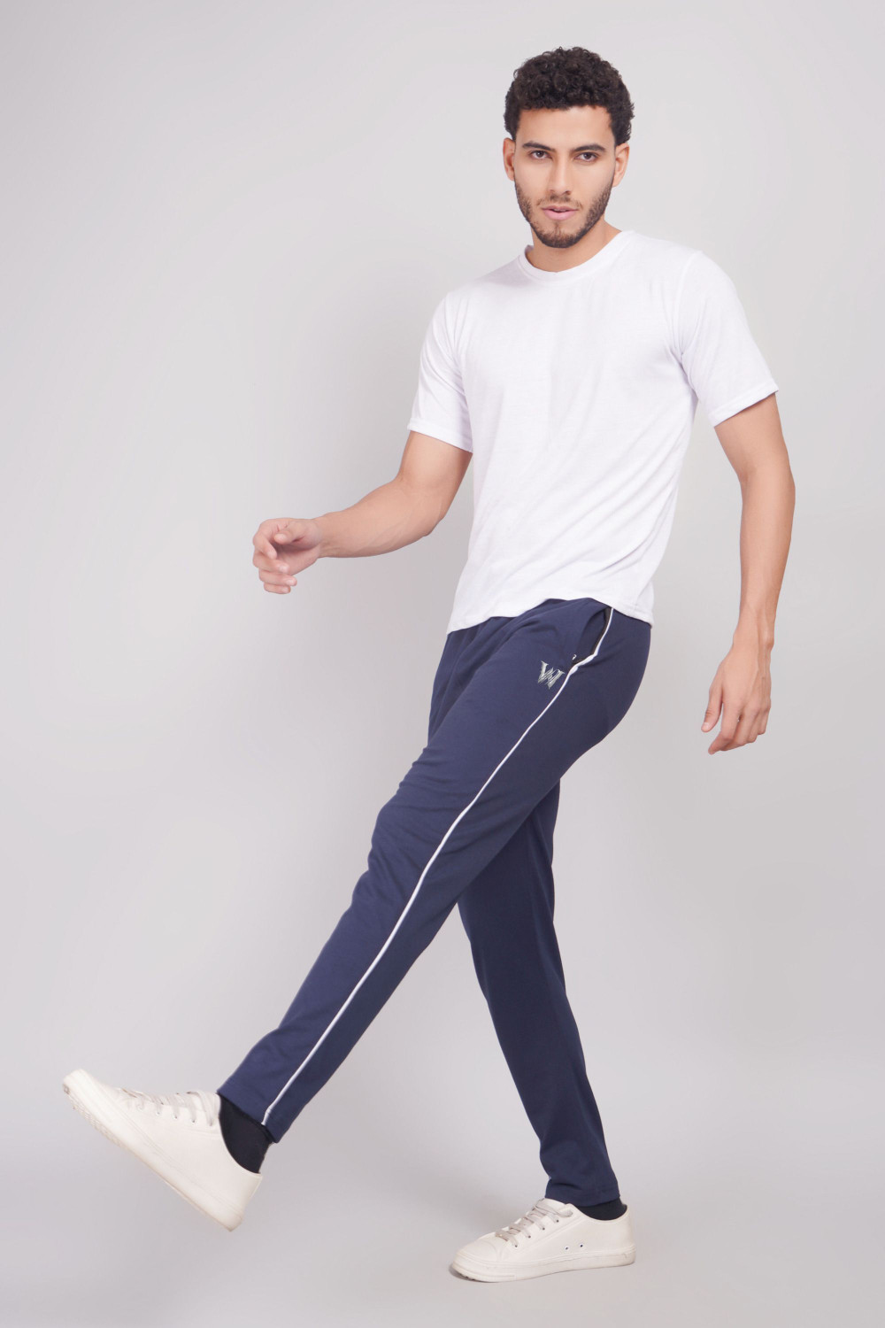 Image of WILD CAMO Solid Men Blue, Grey Track Pants