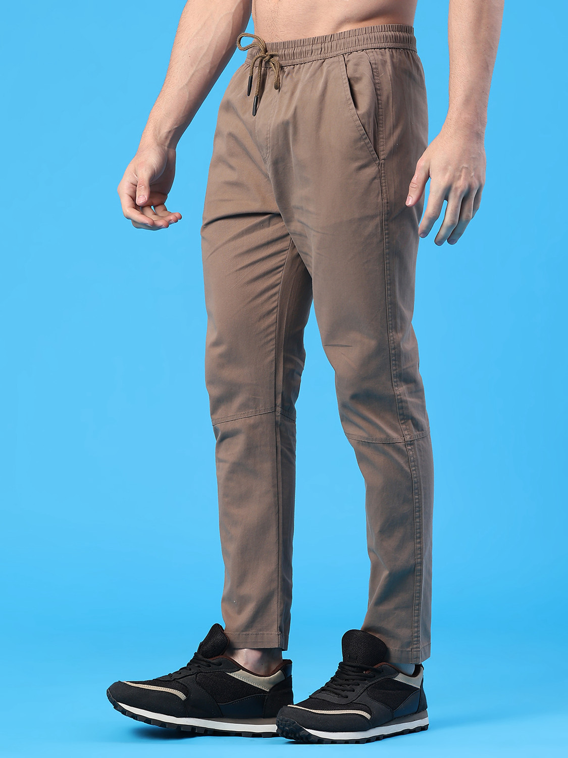 Image of V-MART Solid Men Brown Track Pants