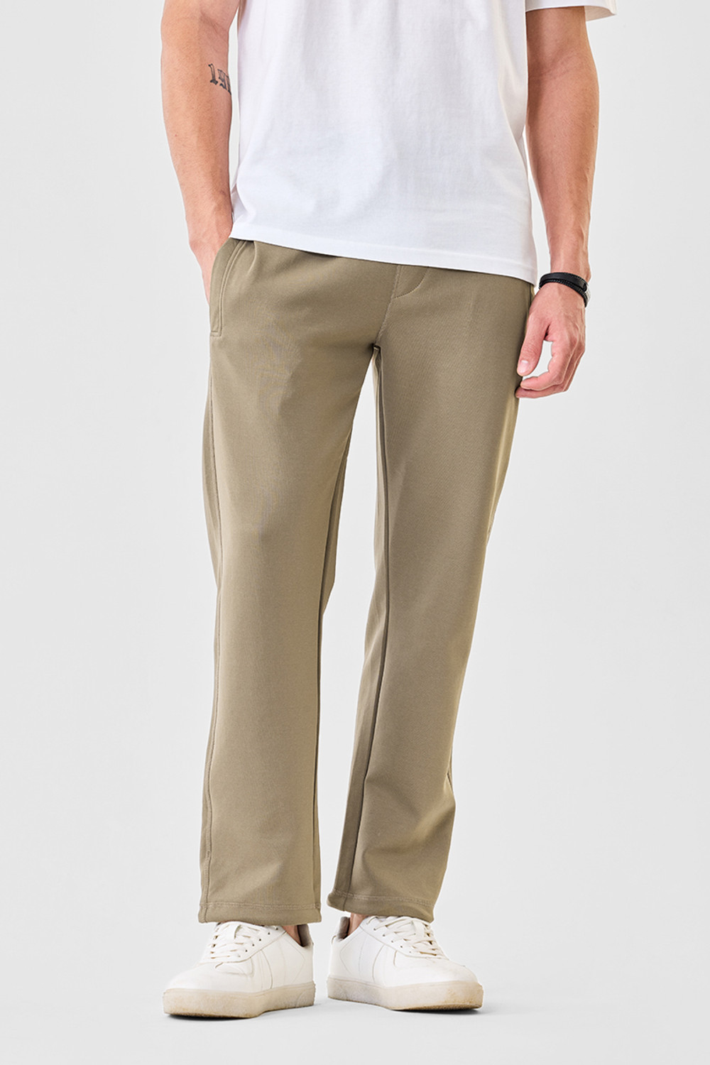 Image of Snitch Solid Men Brown Track Pants