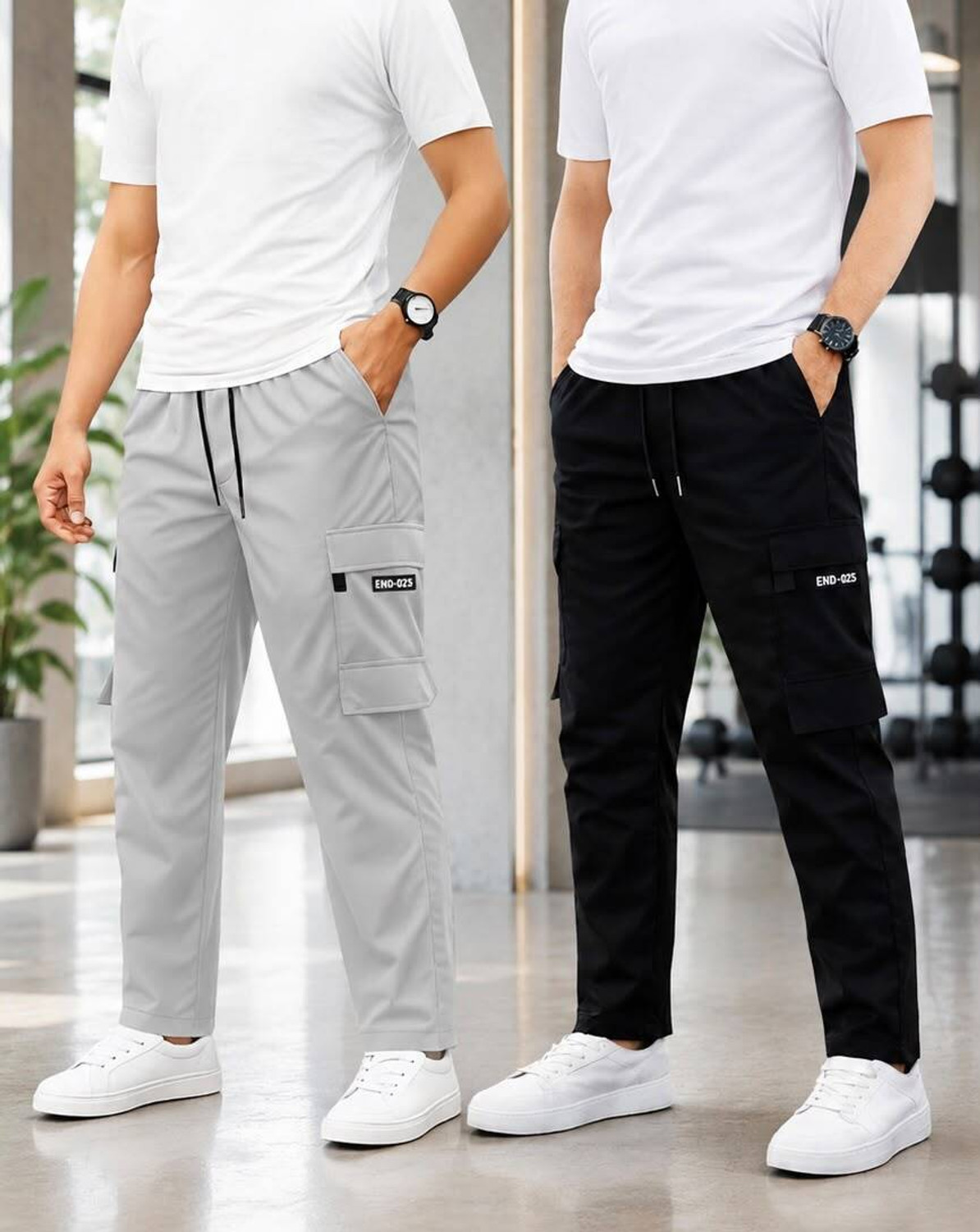 Image of HARDFLEX Solid Men Grey, Black Track Pants